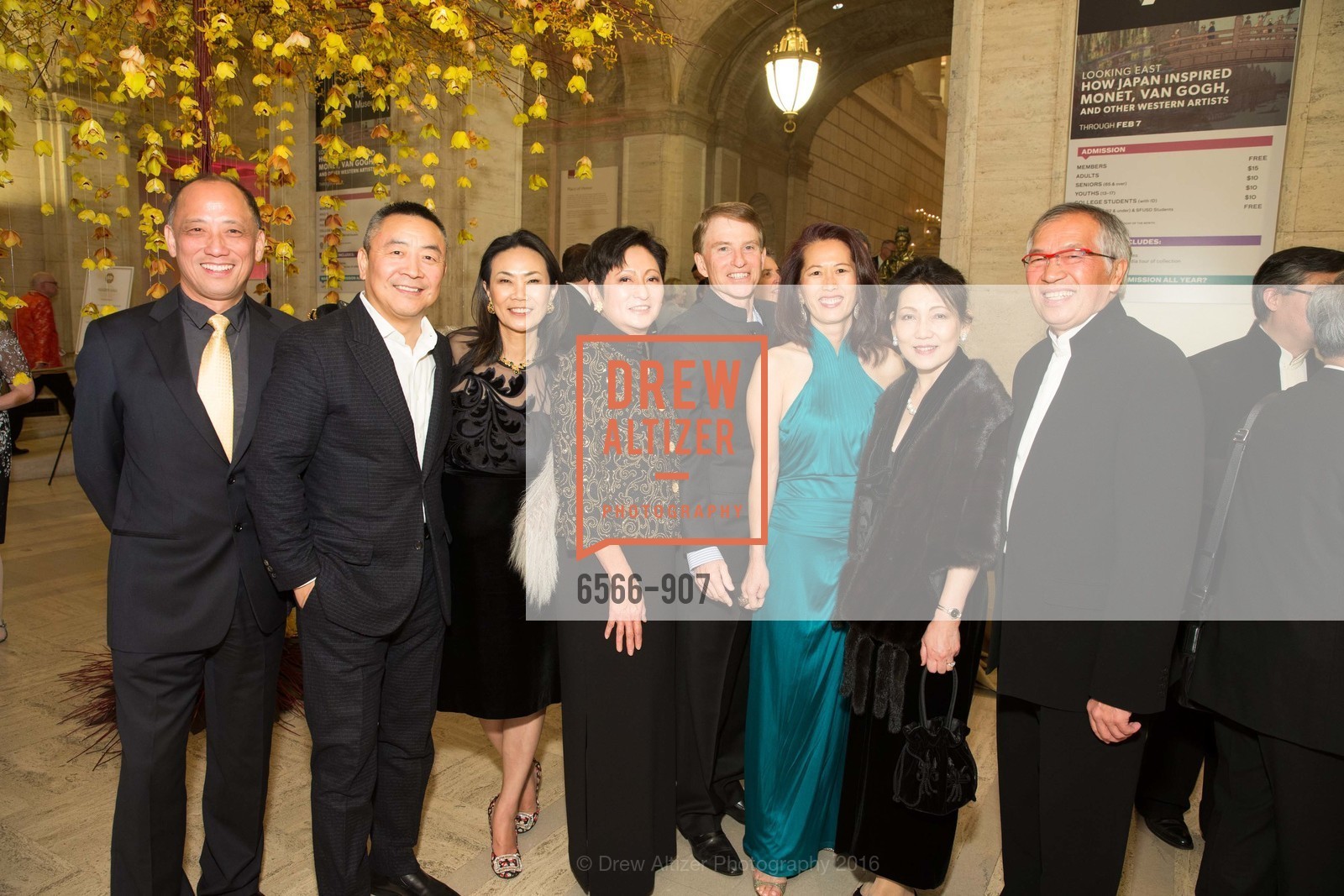 Pehong Chen, Junning Lee, Xiaojun Lee, Doreen Ho, Steve Westly, Anita Yu, Adele Chen, James Ho, The Asian Art Museum of San Francisco 50th Anniversary Gala, Asian Art Museum. 200 Larkin St, February 11th, 2016, Photo #6566-907 Pehong Chen, Junning Lee, Xiaojun Lee, Doreen Ho, Steve Westly, Anita Yu, Adele Chen, James Ho, Photo #6566-907