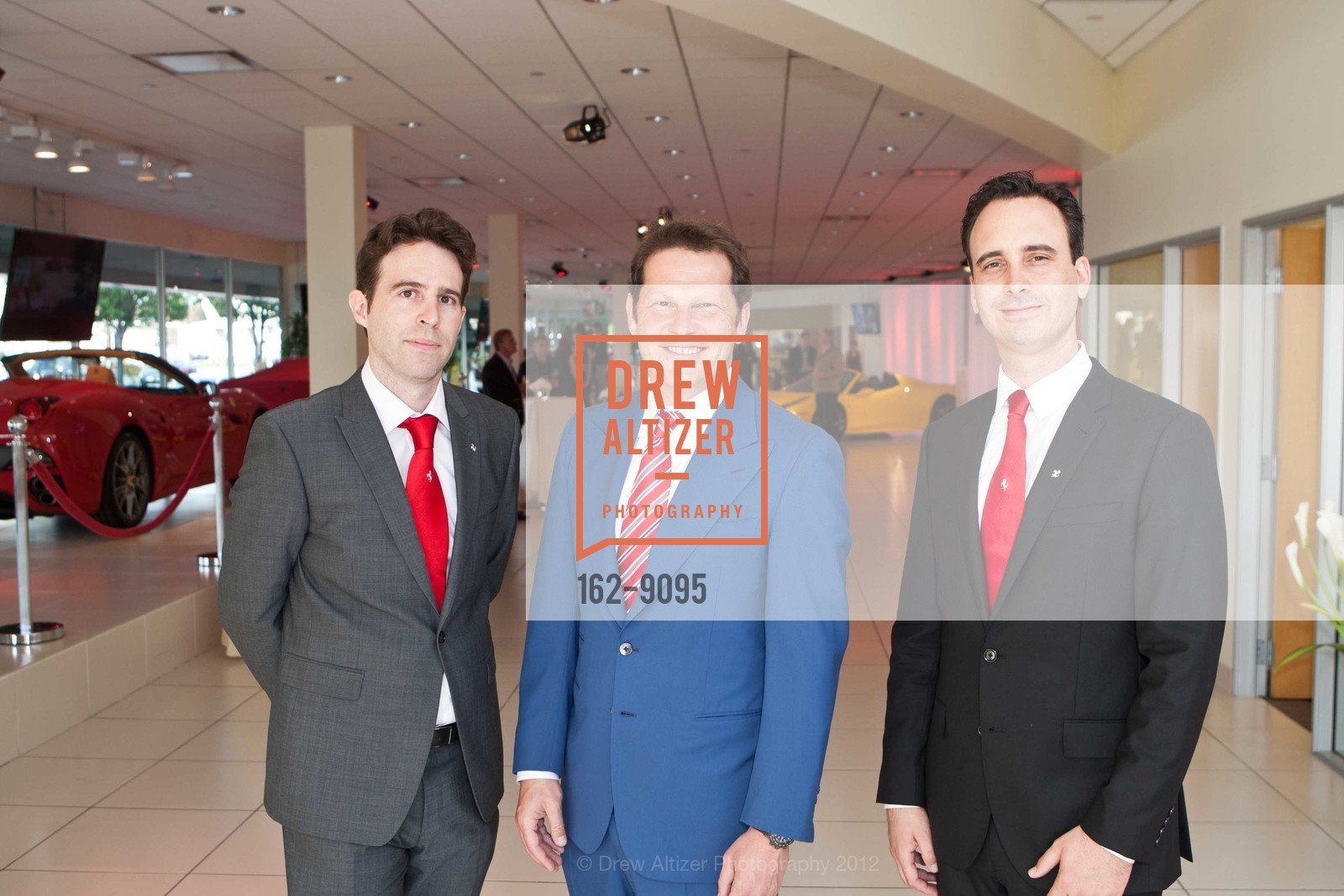 Charlie Miles, Giacomo Mattioli (president, Ferrari Silicon Valley), Jason Zafiropoulo, FERRARI Event in Palo Alto with LUCA DI MONTEZEMOLO, US, April 24th, 2012, Photo #162-9095 Charlie Miles, Giacomo Mattioli (president, Ferrari Silicon Valley), Jason Zafiropoulo, Photo #162-9095