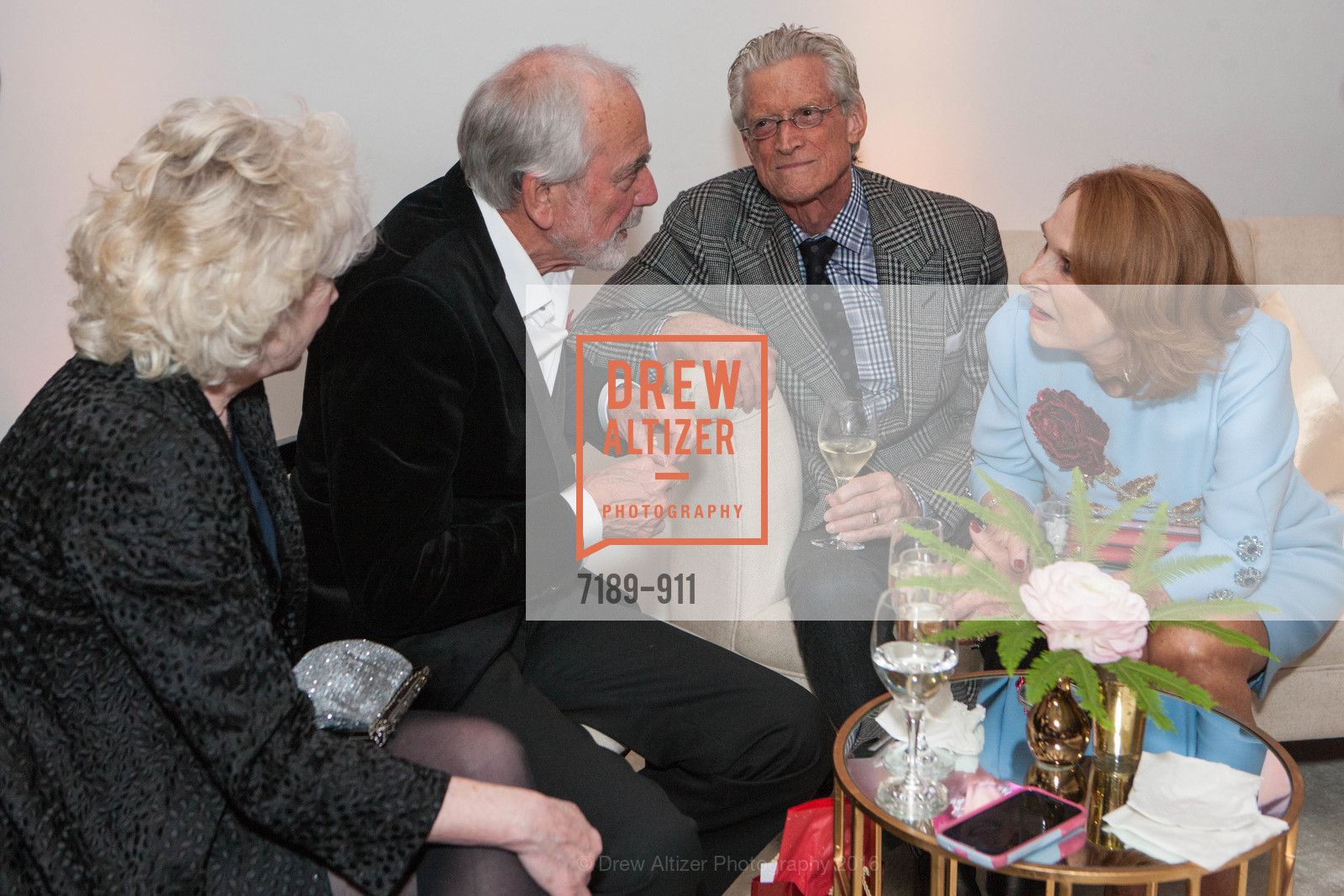 Julia Duffy, Jerry Lacy, Edward Roach, Jeanette Roach, Heart to Heart, de Young Museum. 50 Hagiwara Tea Garden Dr, San Francisco, CA 94118, February 13th, 2016, Photo #7189-911 Julia Duffy, Jerry Lacy, Edward Roach, Jeanette Roach, Photo #7189-911