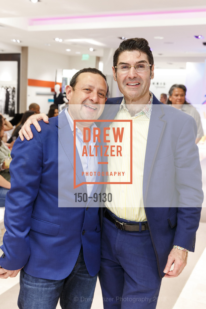 Eduardo Blandon, Darius Naraghi, Sydel Curry's "A Curry Girl" Launch Party at Neiman Marcus Walnut Creek, Neiman Marcus Walnut Creek. 1000 S Main Street, March 28th, 2018, Photo #150-9130 Eduardo Blandon, Darius Naraghi, Photo #150-9130