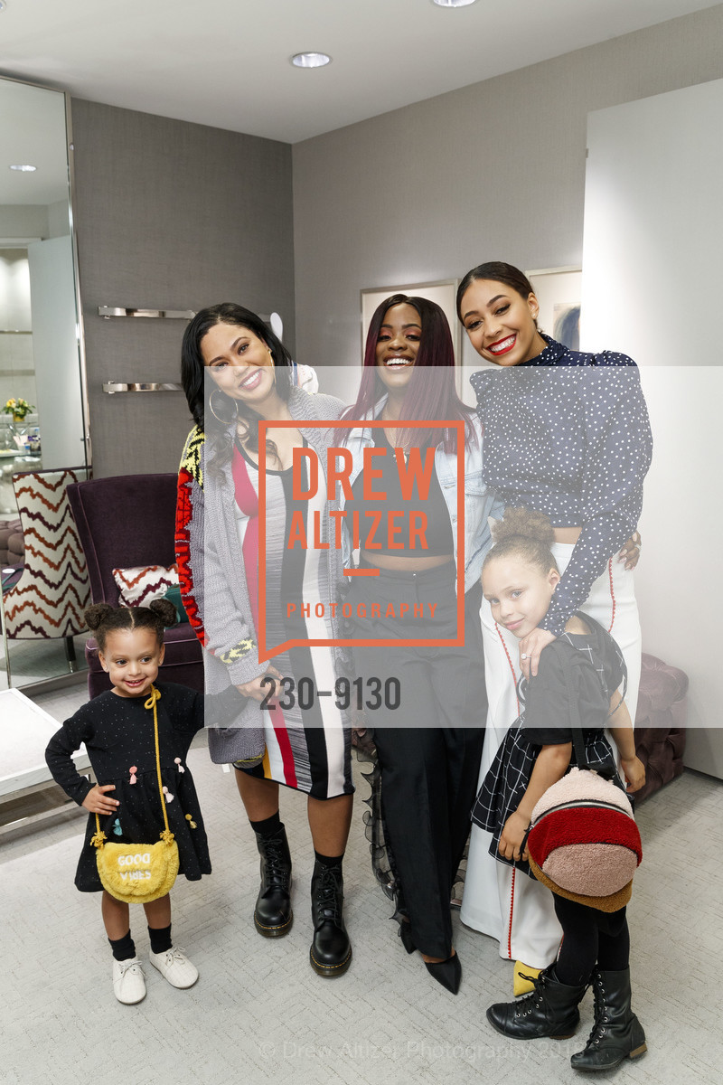 Ryan Curry, Ayesha Curry, Sheraine Robinson, Sydel Curry, Riley Curry, Sydel Curry's "A Curry Girl" Launch Party at Neiman Marcus Walnut Creek, Neiman Marcus Walnut Creek. 1000 S Main Street, March 28th, 2018, Photo #230-9130 Ryan Curry, Ayesha Curry, Sheraine Robinson, Sydel Curry, Riley Curry, Photo #230-9130