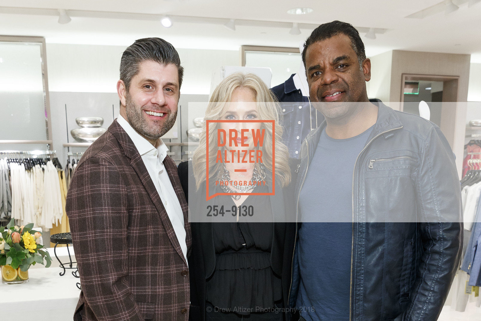 Greg Murray, Pamela Donahue, Martel Toler, Sydel Curry's "A Curry Girl" Launch Party at Neiman Marcus Walnut Creek, Neiman Marcus Walnut Creek. 1000 S Main Street, March 28th, 2018, Photo #254-9130 Greg Murray, Pamela Donahue, Martel Toler, Photo #254-9130