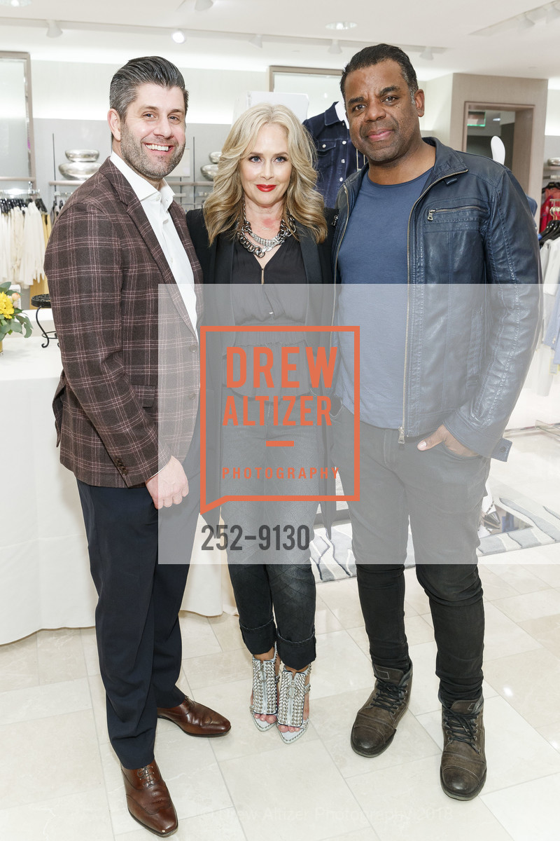 Greg Murray, Pamela Donahue, Martel Toler, Sydel Curry's "A Curry Girl" Launch Party at Neiman Marcus Walnut Creek, Neiman Marcus Walnut Creek. 1000 S Main Street, March 28th, 2018, Photo #252-9130 Greg Murray, Pamela Donahue, Martel Toler, Photo #252-9130
