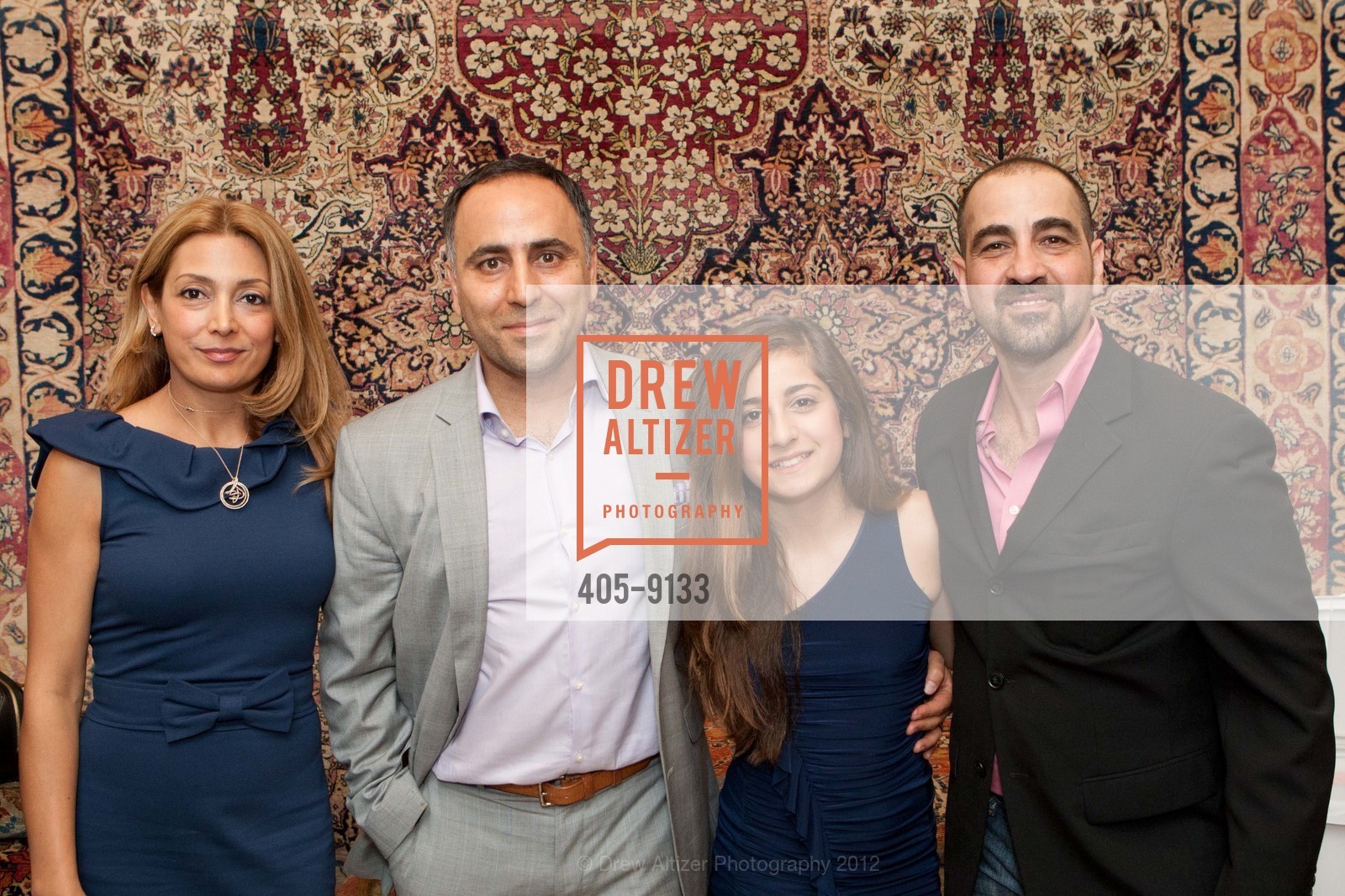 Mania Afrasiabi, Pejman Nowzad, Yasmin Nowzad, Bardia ?, Hollywood meets Silicon Valley! Palo Alto International Film Festival Innovator's Party, Pejman Carpet. 532 Ramona Street, September 29th, 2012, Photo #405-9133 Mania Afrasiabi, Pejman Nowzad, Yasmin Nowzad, Bardia ?, Photo #405-9133