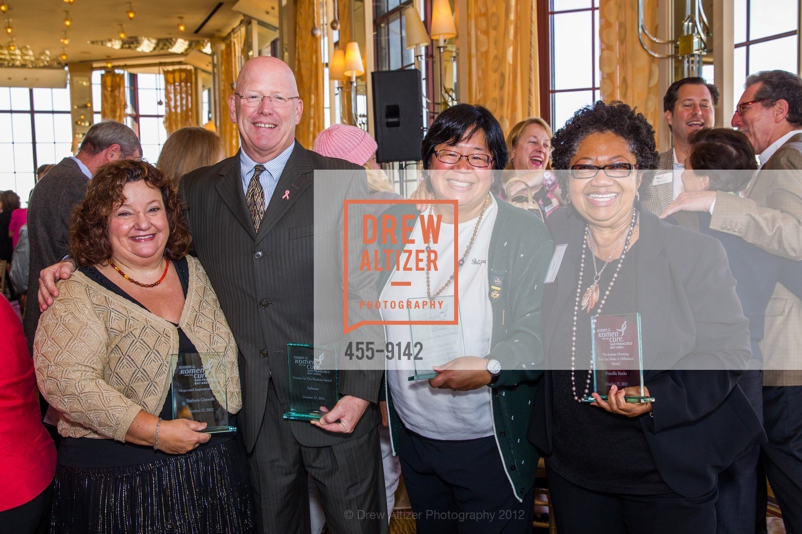Barbara Cicerelli, Keith Turner, Karen Lee, Priscilla Jane Banks, SUSAN G KOMEN FOR THE CURE: 15th Annual Survivor Tribute Luncheon, US, October 27th, 2012, Photo #455-9142 Barbara Cicerelli, Keith Turner, Karen Lee, Priscilla Jane Banks, Photo #455-9142