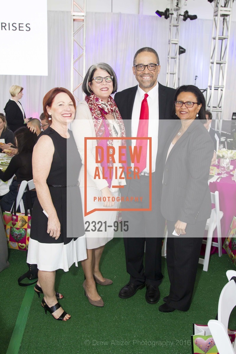 Kathy Guerin, Jennifer Brahm, Andre Campbell, Jillian Ogway, San Francisco General Hospital Foundation's Heroes & Hearts Luncheon, AT&T Park, February 18th, 2016, Photo #2321-915 Kathy Guerin, Jennifer Brahm, Andre Campbell, Jillian Ogway, Photo #2321-915