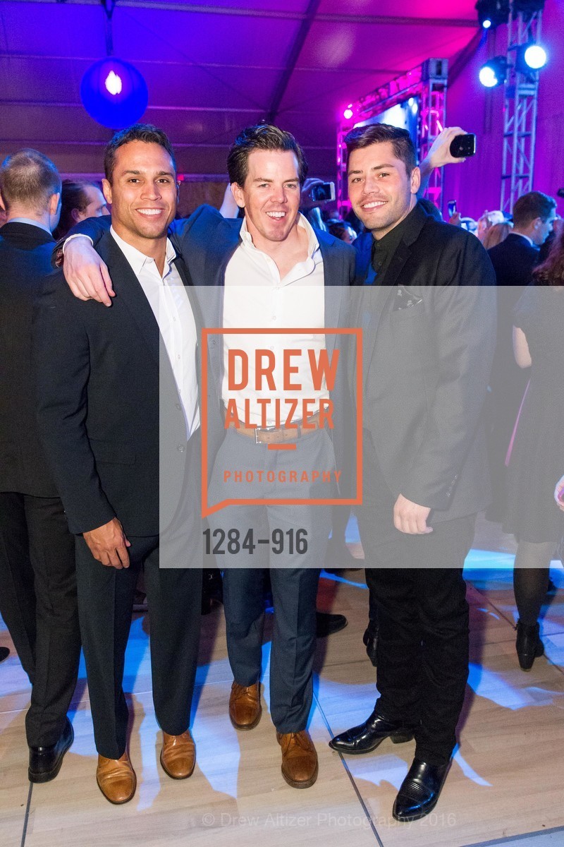 Oscar Santiago, Clark Kent, Emil de Francesco, San Francisco General Hospital Foundation's annual Hearts After Dark 2016, AT&T Park, February 18th, 2016, Photo #1284-916 Oscar Santiago, Clark Kent, Emil de Francesco, Photo #1284-916