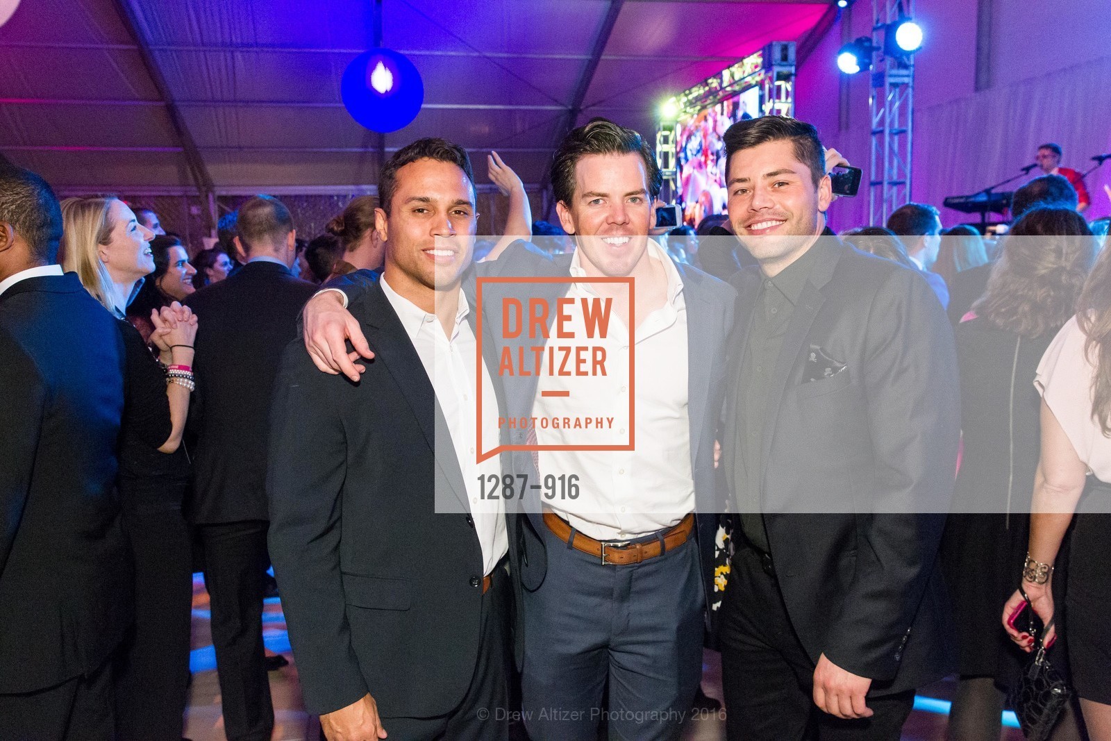 Oscar Santiago, Clark Kent, Emil de Francesco, San Francisco General Hospital Foundation's annual Hearts After Dark 2016, AT&T Park, February 18th, 2016, Photo #1287-916 Oscar Santiago, Clark Kent, Emil de Francesco, Photo #1287-916