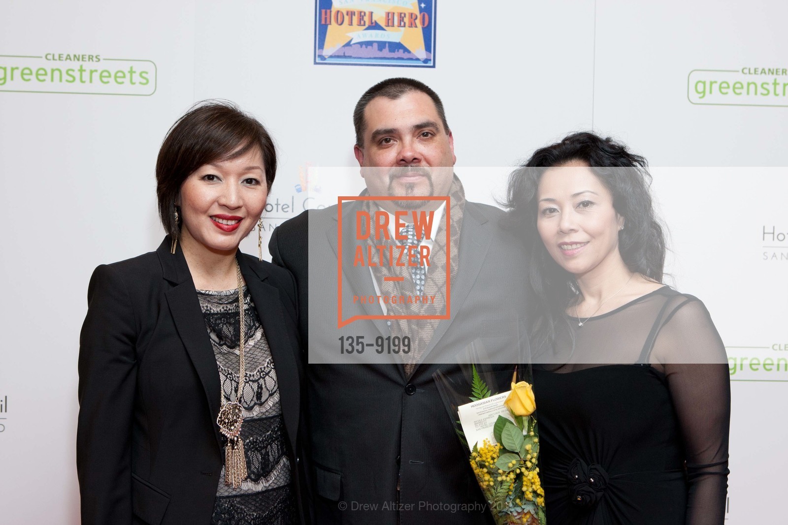 Celia Ghanem, Richard Moore, Linda Tang, 9th Annual HOTEL HEROES Awards, US, February 28th, 2012, Photo #135-9199 Celia Ghanem, Richard Moore, Linda Tang, Photo #135-9199