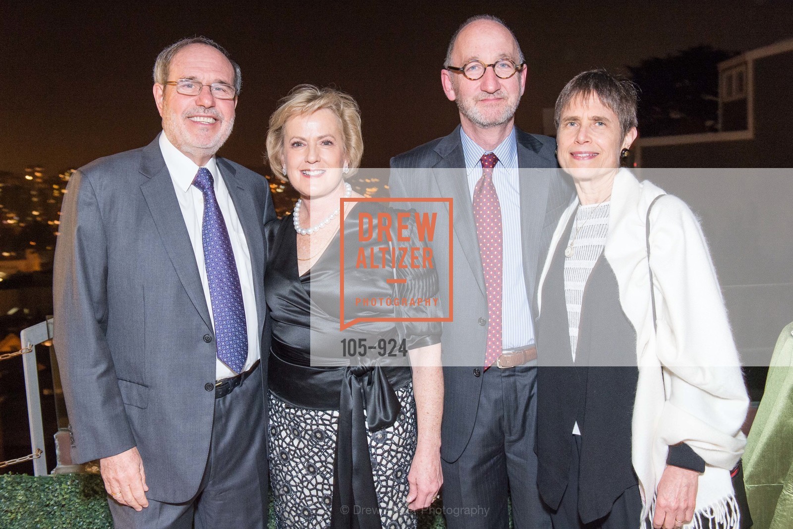 Barry Lipman, Marie Lipman, Mark Schlesinger, Christine Russell, 2015 SF BALLET Benefactor Reception, US, January 9th, 2015, Photo #105-924 Barry Lipman, Marie Lipman, Mark Schlesinger, Christine Russell, Photo #105-924