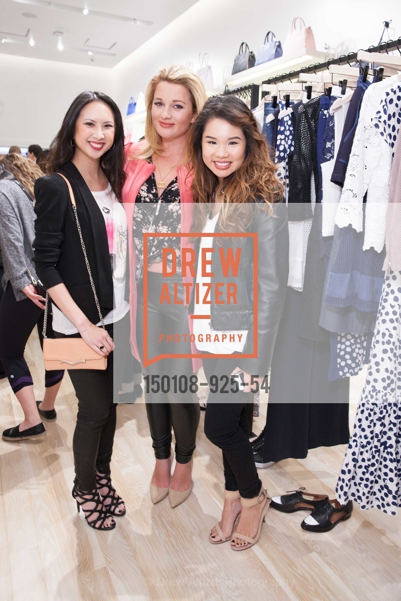 Christina Chin, Alexandra Rubach, Nicole Lew, REBECCA MINKOFF San Francisco Store Opening, US, January 9th, 2015, Photo #150108-925-54 Christina Chin, Alexandra Rubach, Nicole Lew, Photo #150108-925-54