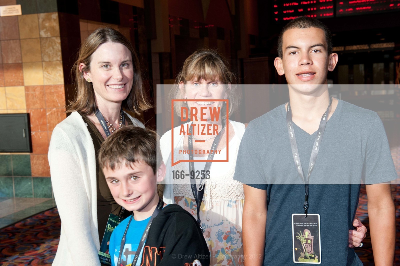 Sarah Woodberry, Mack Trauner, Nancy Torres, Tony Torres, PARANORMAN at the Century Downtown Redwood City Theatre, US, August 9th, 2012, Photo #166-9253 Sarah Woodberry, Mack Trauner, Nancy Torres, Tony Torres, Photo #166-9253