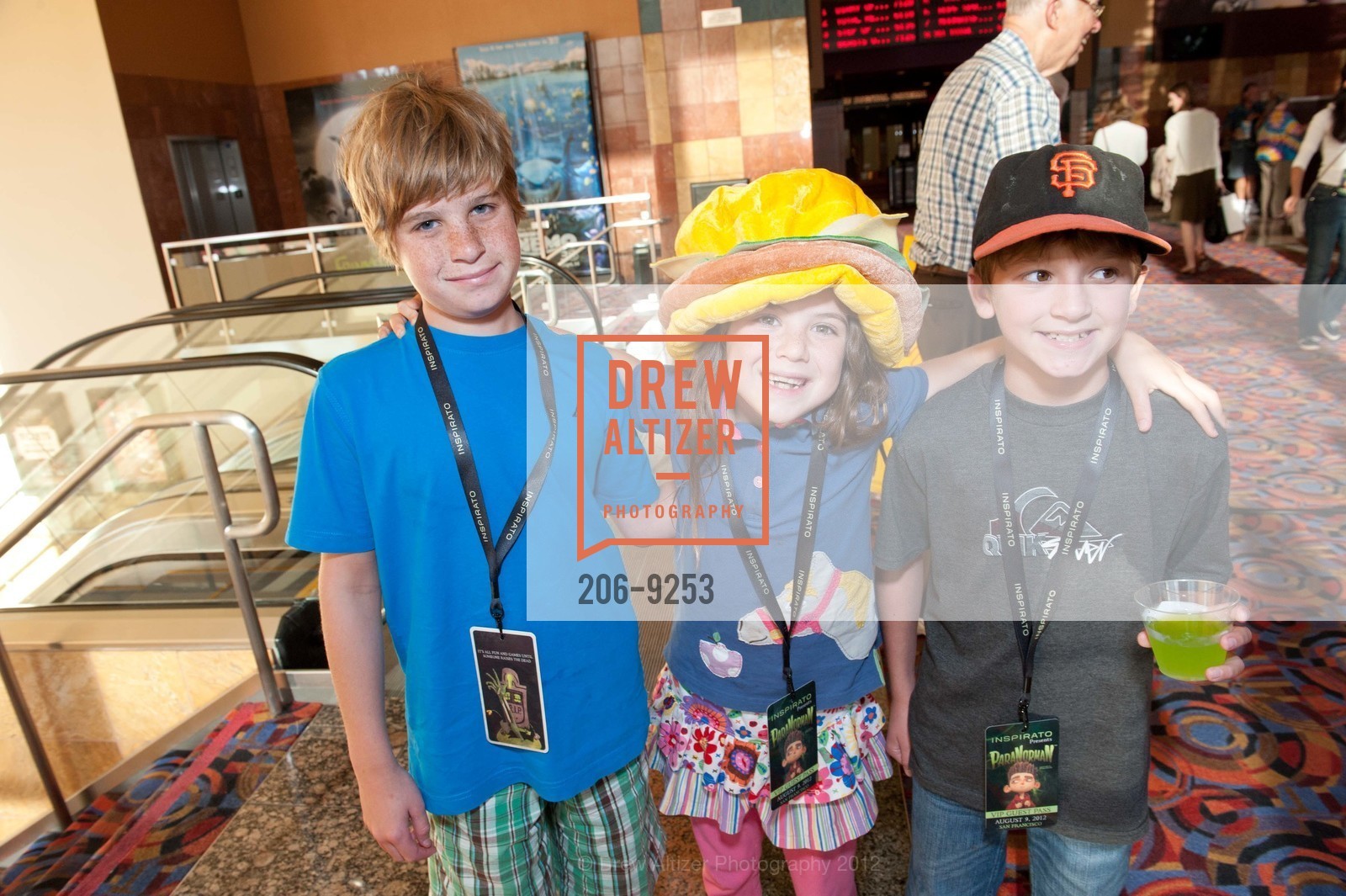 Josh Thibault, Isabella Thibault, Zachary Thibault, PARANORMAN at the Century Downtown Redwood City Theatre, US, August 9th, 2012, Photo #206-9253 Josh Thibault, Isabella Thibault, Zachary Thibault, Photo #206-9253