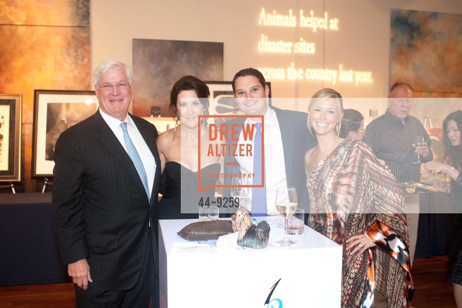 Jerrold Lundquist, Susan Atherton, Carl Zimmerman, Michelle Zimmerman, THE HUMANE SOCIETY OF THE UNITED STATES Presents To the Rescue! Saving Animal Lives San Francisco, Terra Gallery. 511 Harrison Street, September 29th, 2012, Photo #44-9259 Jerrold Lundquist, Susan Atherton, Carl Zimmerman, Michelle Zimmerman, Photo #44-9259