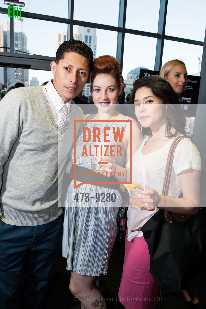 Maurice Vasquez, Alex Terrazas, Kaitlin Vasquez, LEXUS Laws of Attraction Photo Exhibit, US, July 30th, 2012, Photo #478-9280 Maurice Vasquez, Alex Terrazas, Kaitlin Vasquez, Photo #478-9280