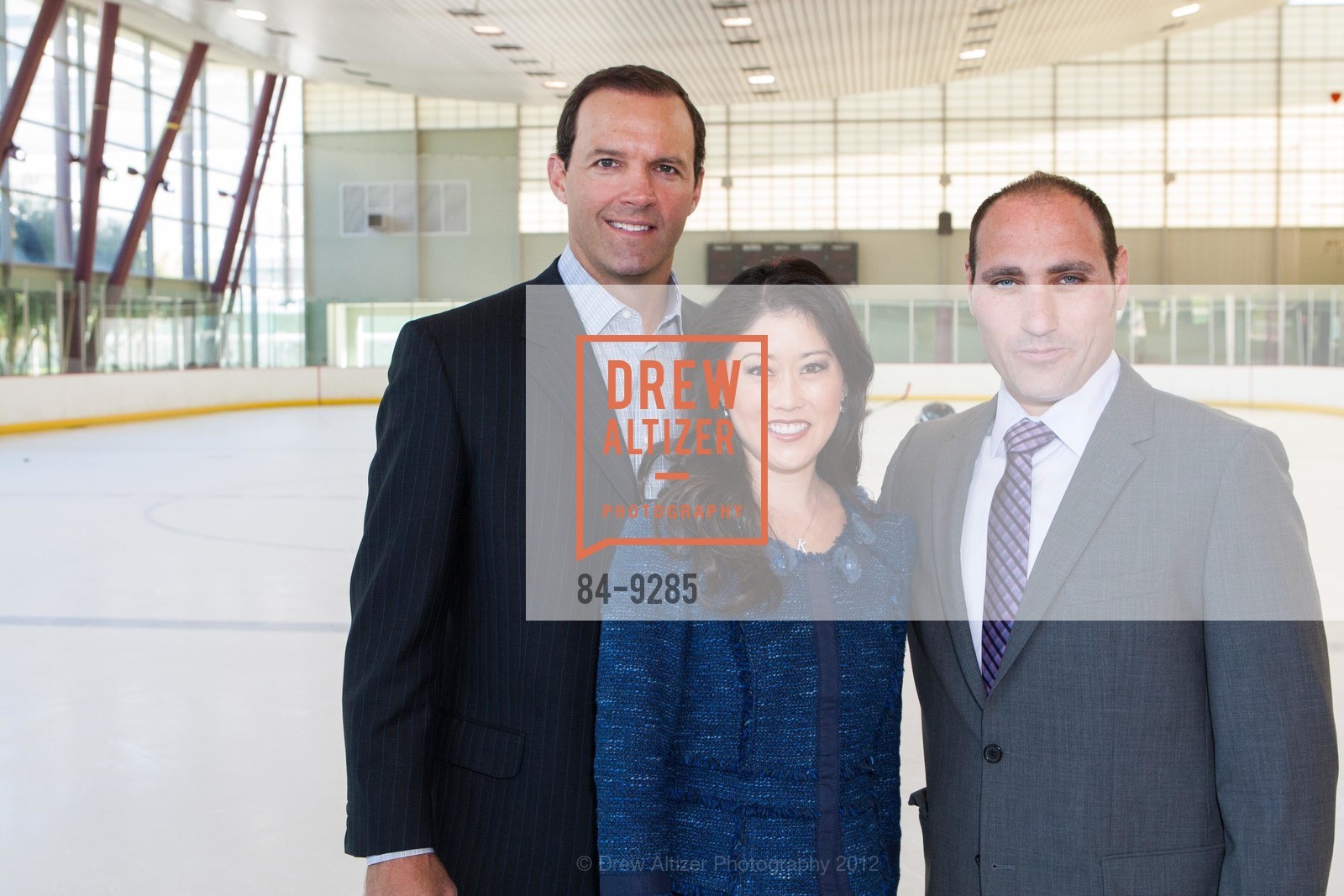 Bret Hedican, Kristi Yamaguchi, Pat Curcio, Press Conference for the SF BULLS HOCKEY TEAM, US, June 26th, 2012, Photo #84-9285 Bret Hedican, Kristi Yamaguchi, Pat Curcio, Photo #84-9285
