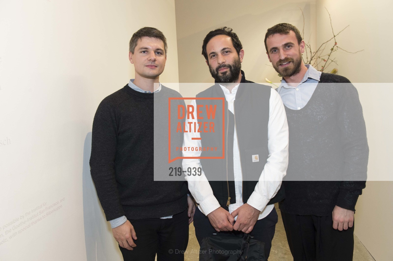Jamie Stevens, Jordan Stein, Dino Sirin, CCA WATTIS Exhibition, US, January 22nd, 2015, Photo #219-939 Jamie Stevens, Jordan Stein, Dino Sirin, Photo #219-939