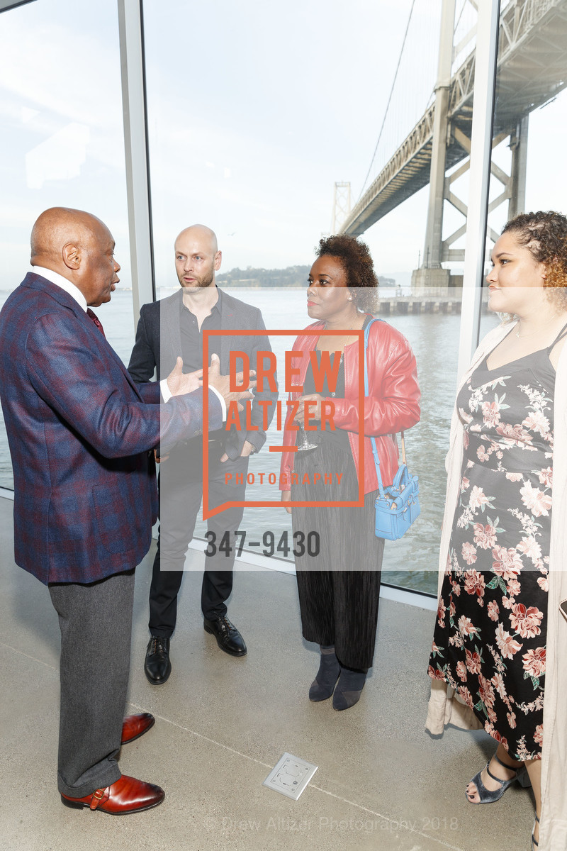 Willie Brown, Tony Winnicker, Robin Brown, Besia Friedel, Presenting Fashion Collaboration Vasily Vein for Major Obsessions in Honor of Mayor Willie Brown's Birthday! 2018, Pier 24 Museum. Pier 24, San Francisco, CA 94105, March 31st, 2018, Photo #347-9430 Willie Brown, Tony Winnicker, Robin Brown, Besia Friedel, Photo #347-9430