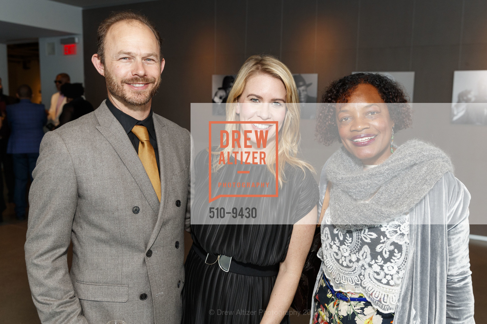 Travis Blaschek-Miller, Martha Miller, Susan Brown, Presenting Fashion Collaboration Vasily Vein for Major Obsessions in Honor of Mayor Willie Brown's Birthday! 2018, Pier 24 Museum. Pier 24, San Francisco, CA 94105, March 31st, 2018, Photo #510-9430 Travis Blaschek-Miller, Martha Miller, Susan Brown, Photo #510-9430
