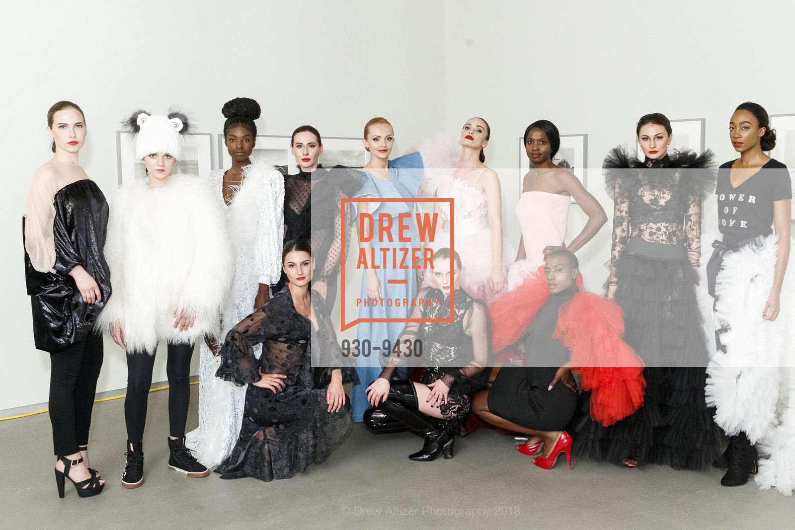 Olga, Anya Begrochenko, Virginie Eskenazi, Marina Petrova, Alisa Leonard, Ania Spiering, Adeline Muminova, Tamica Michelle, Anastasia Ryzhova, Presenting Fashion Collaboration Vasily Vein for Major Obsessions in Honor of Mayor Willie Brown's Birthday! 2018, Pier 24 Museum. Pier 24, San Francisco, CA 94105, March 31st, 2018, Photo #930-9430 Olga, Anya Begrochenko, Virginie Eskenazi, Marina Petrova, Alisa Leonard, Ania Spiering, Adeline Muminova, Tamica Michelle, Anastasia Ryzhova, Photo #930-9430