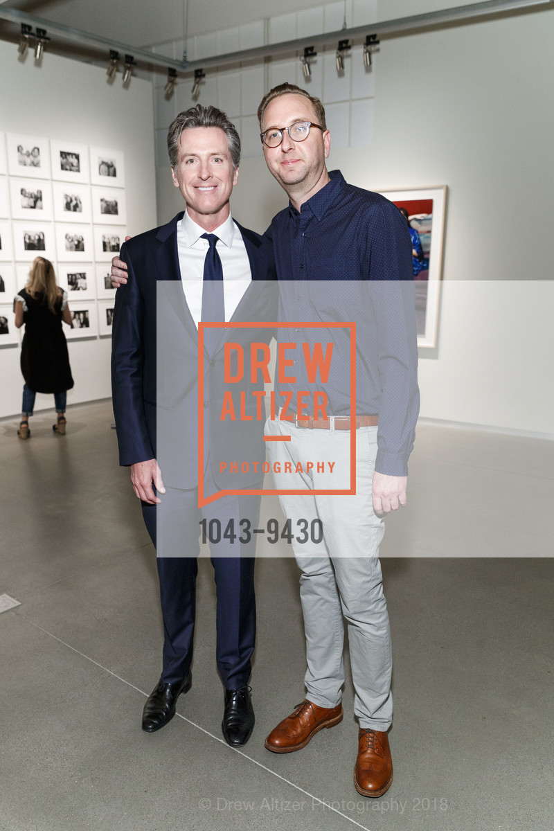 Gavin Newsom, Christopher McCall, Presenting Fashion Collaboration Vasily Vein for Major Obsessions in Honor of Mayor Willie Brown's Birthday! 2018, Pier 24 Museum. Pier 24, San Francisco, CA 94105, March 31st, 2018, Photo #1043-9430 Gavin Newsom, Christopher McCall, Photo #1043-9430
