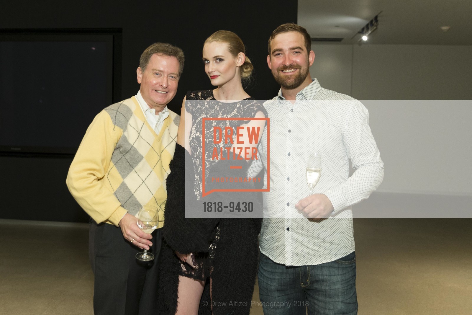 Matt Rothschild, Alisa Leonard, George Darnley, Presenting Fashion Collaboration Vasily Vein for Major Obsessions in Honor of Mayor Willie Brown's Birthday! 2018, Pier 24 Museum. Pier 24, San Francisco, CA 94105, March 31st, 2018, Photo #1818-9430 Matt Rothschild, Alisa Leonard, George Darnley, Photo #1818-9430