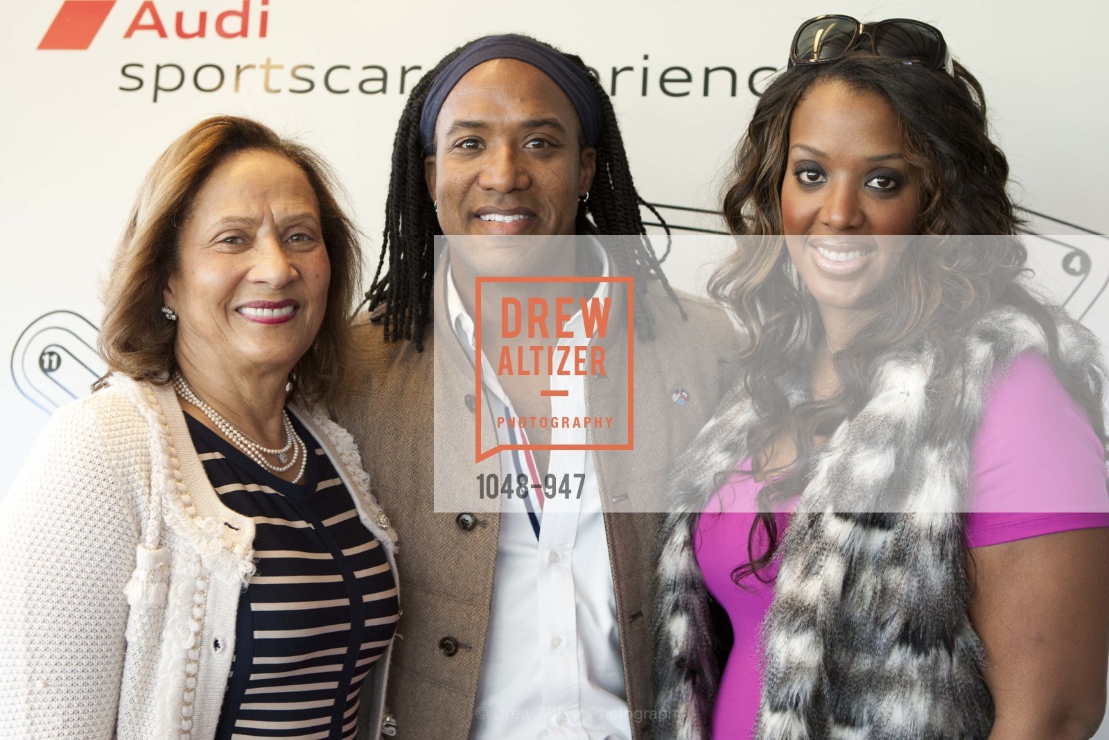 Jessie Coles, Claude-Alix Bertrand, Tristen Cunningham, SAN FRANCISCO MAGAZINE and AUDI SPORTSCAR Experience: Accelerating Change, Sonoma Raceway. 29355 Arnold Dr, Sonoma, CA 95476, January 24th, 2015, Photo #1048-947 Jessie Coles, Claude-Alix Bertrand, Tristen Cunningham, Photo #1048-947