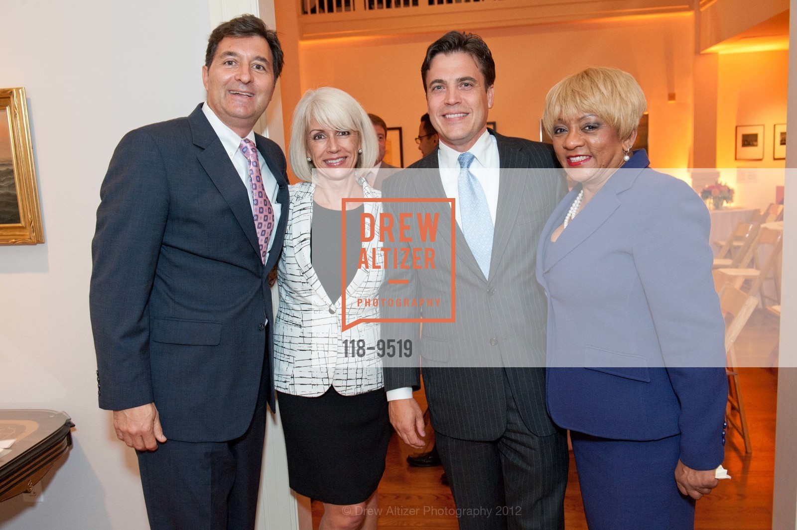 Peter Brightbill, Tracy Curtis, Peter Truebele, Brenda Wright, CALIFORNIA HISTORICAL SOCIETY Reception Honoring Congresswoman Nancy Pelosi, US, August 7th, 2012, Photo #118-9519 Peter Brightbill, Tracy Curtis, Peter Truebele, Brenda Wright, Photo #118-9519