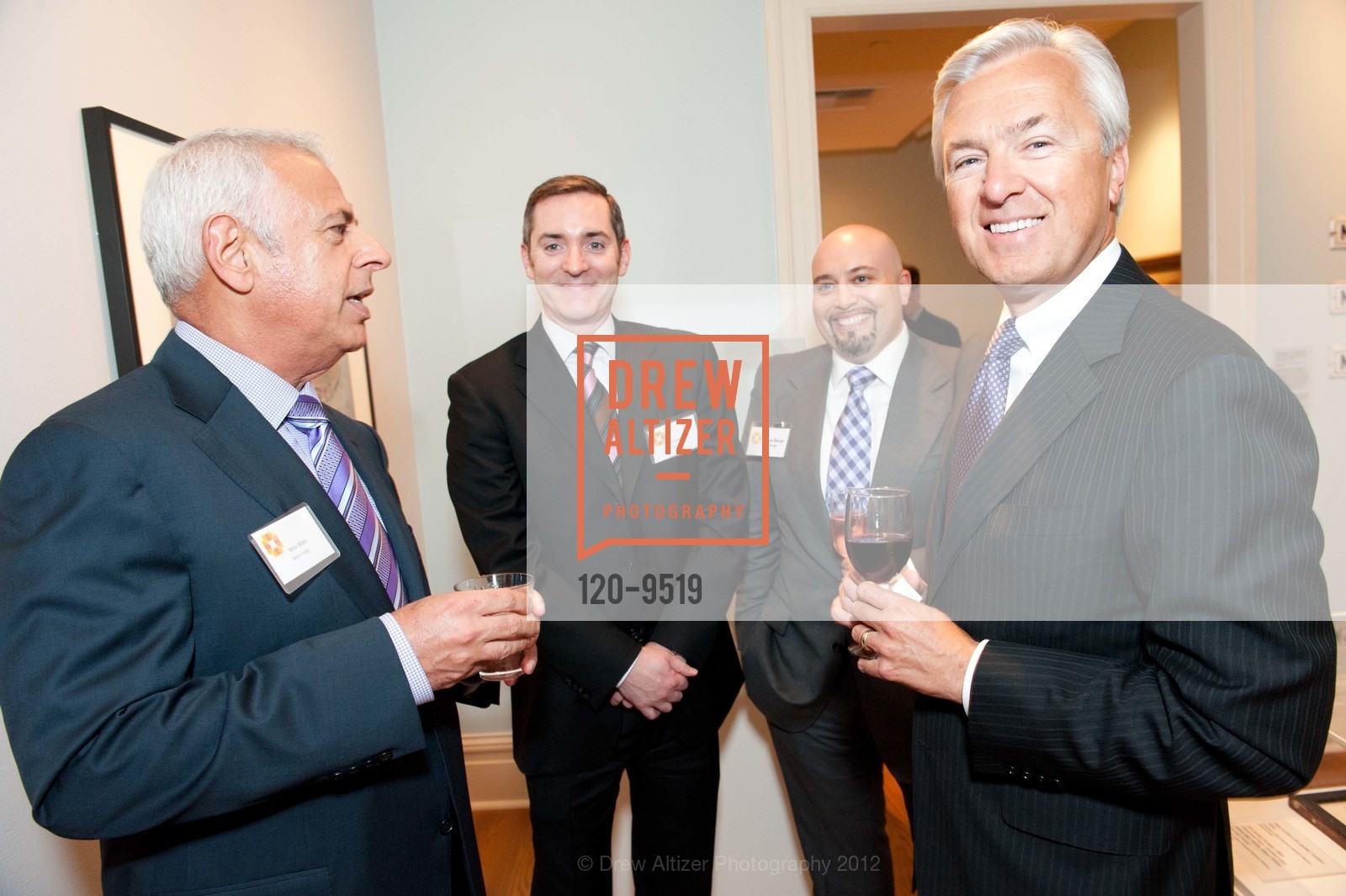 Mike Billeci, Bill Siewert, Alfredo Pedroza, John Stumpf, CALIFORNIA HISTORICAL SOCIETY Reception Honoring Congresswoman Nancy Pelosi, US, August 7th, 2012, Photo #120-9519 Mike Billeci, Bill Siewert, Alfredo Pedroza, John Stumpf, Photo #120-9519