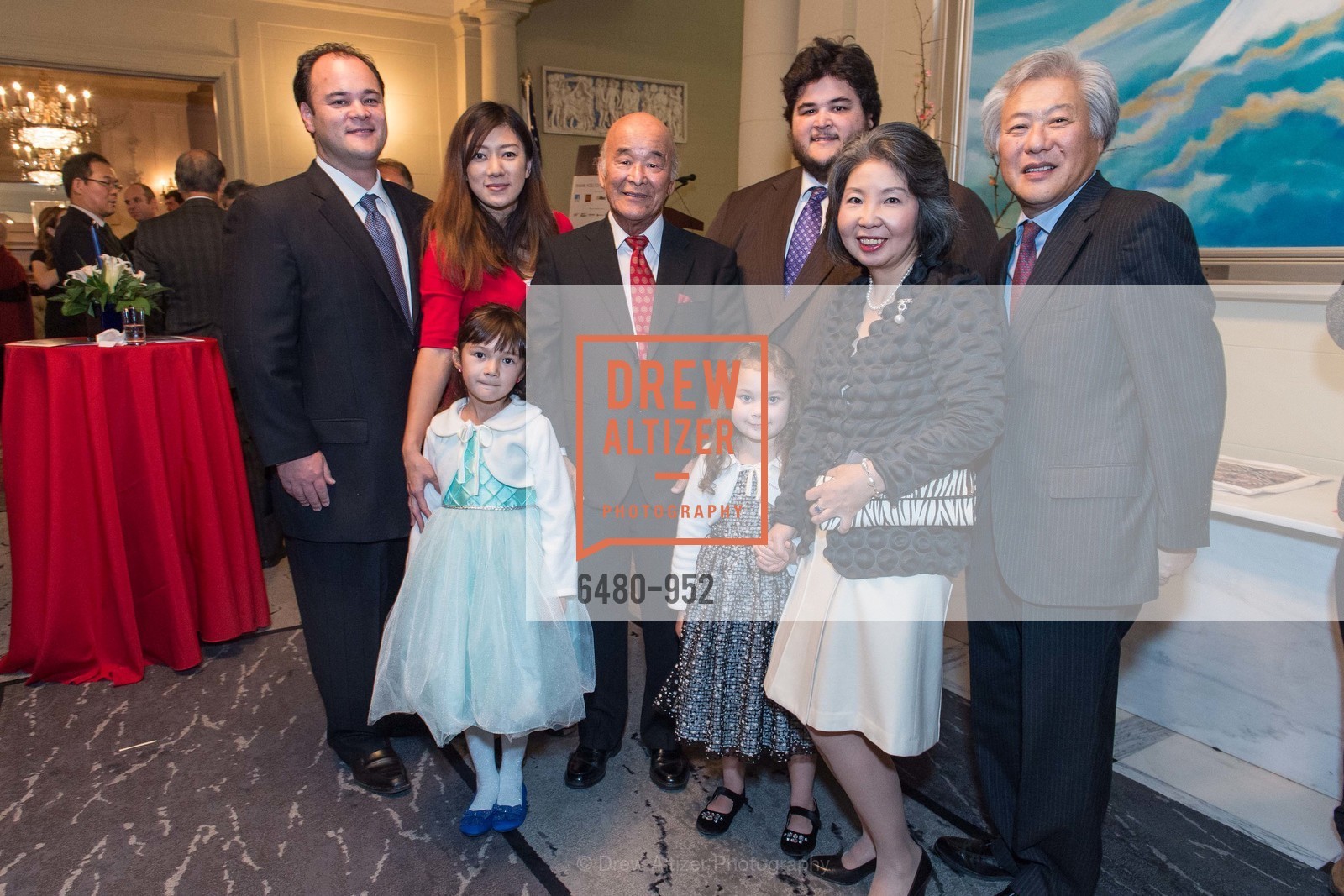 Andrew Ogawa, Mako Ogawa, Hiro Ogawa, Marcus Ogawa, Kazue Watanabe, Masato Watanabe, 2015 RED CROSS Gala Consular Reception, US, January 29th, 2015, Photo #6480-952 Andrew Ogawa, Mako Ogawa, Hiro Ogawa, Marcus Ogawa, Kazue Watanabe, Masato Watanabe, Photo #6480-952