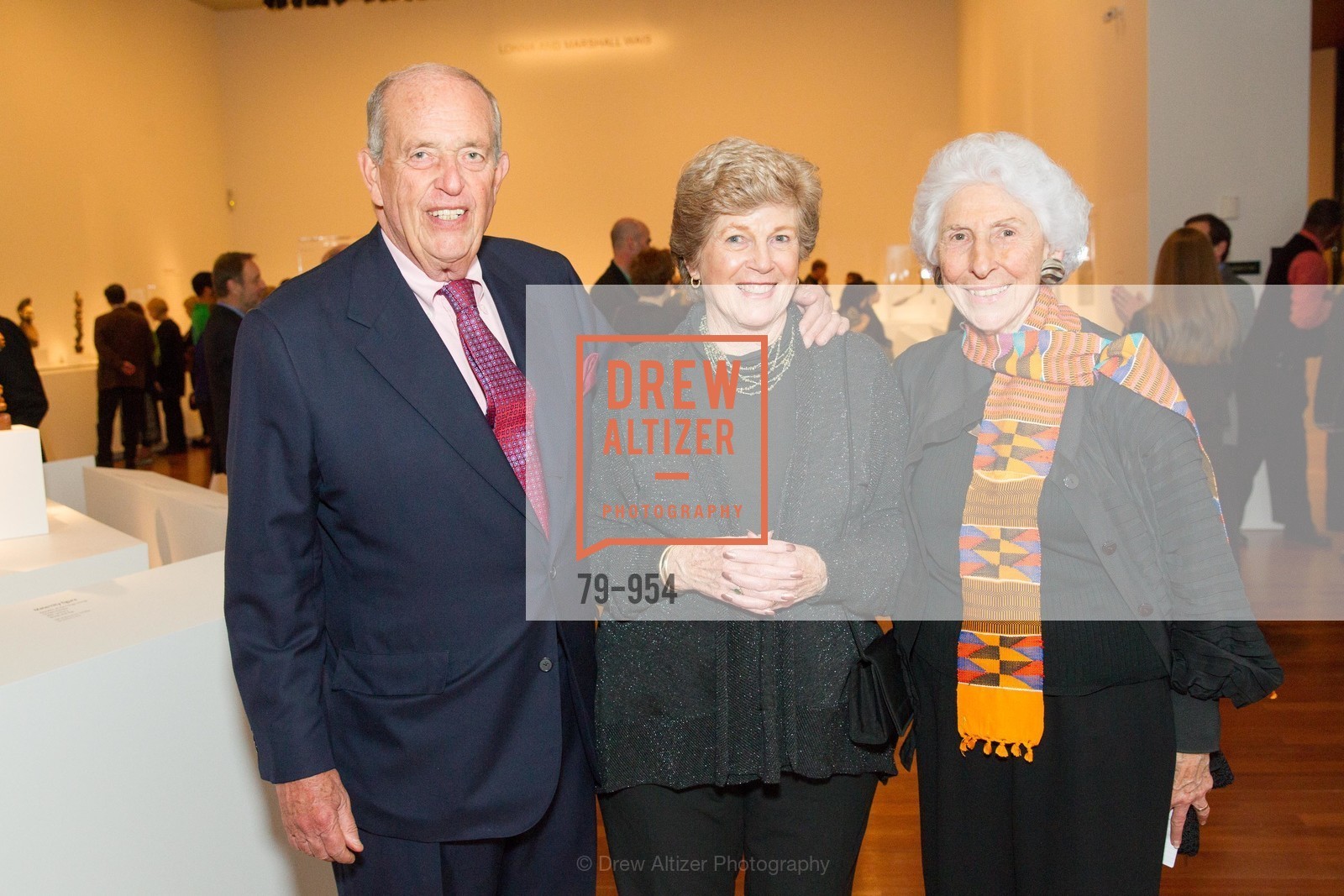 David Bancroft, Cheryl Bancroft, Mary Pat Cress, Embodiments: Masterworks of African Figurative Sculpture Exhibition Opening, US, January 30th, 2015, Photo #79-954 David Bancroft, Cheryl Bancroft, Mary Pat Cress, Photo #79-954