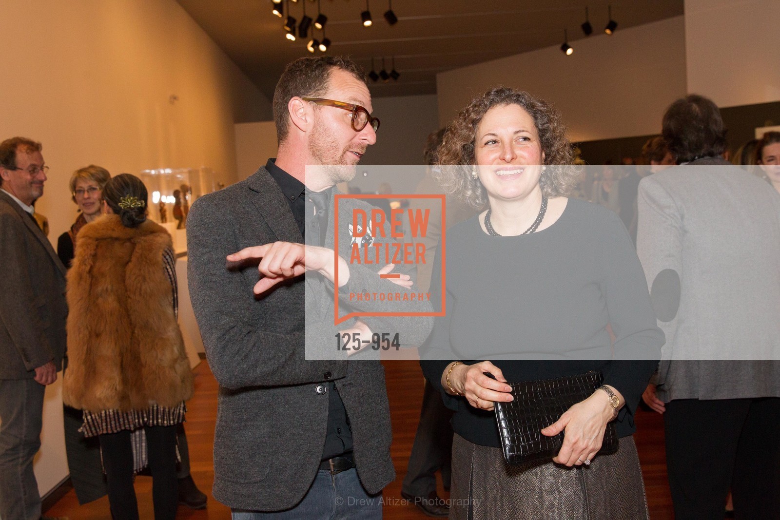 Emerson Bowyer, Christina Hellmich, Embodiments: Masterworks of African Figurative Sculpture Exhibition Opening, US, January 30th, 2015, Photo #125-954 Emerson Bowyer, Christina Hellmich, Photo #125-954