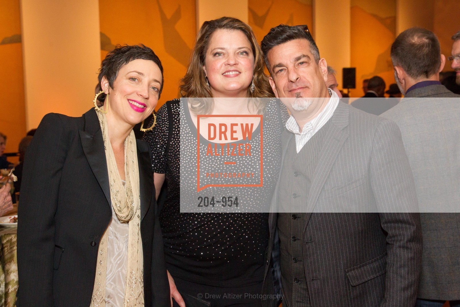 Sara Prentiss-Shaw, Kristin Campbell Reed, David Ultan, Embodiments: Masterworks of African Figurative Sculpture Exhibition Opening, US, January 30th, 2015, Photo #204-954 Sara Prentiss-Shaw, Kristin Campbell Reed, David Ultan, Photo #204-954