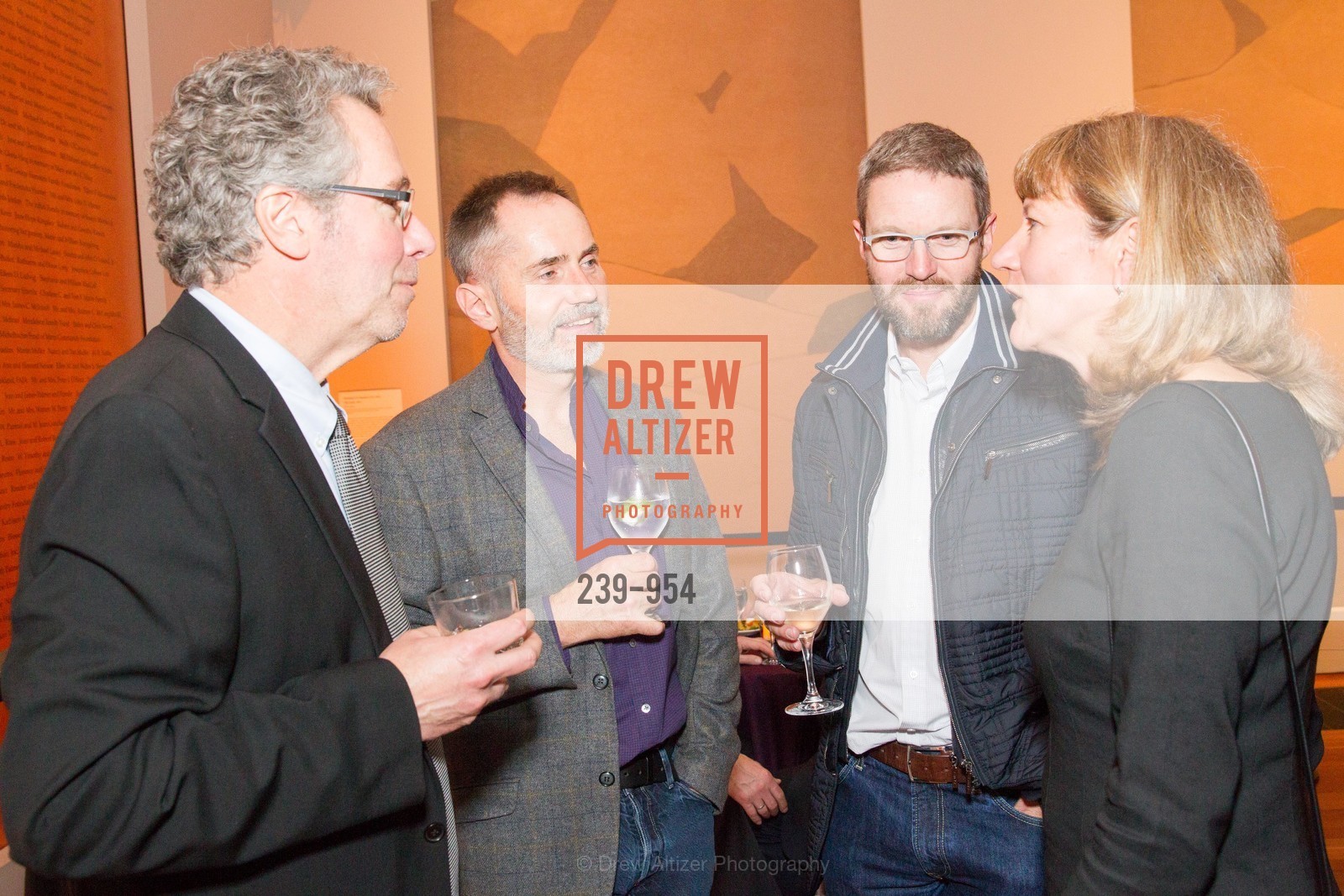 Richard Scheller, Kenneth Hillan, Duncan Robertson, Sue McConnell, Embodiments: Masterworks of African Figurative Sculpture Exhibition Opening, US, January 30th, 2015, Photo #239-954 Richard Scheller, Kenneth Hillan, Duncan Robertson, Sue McConnell, Photo #239-954