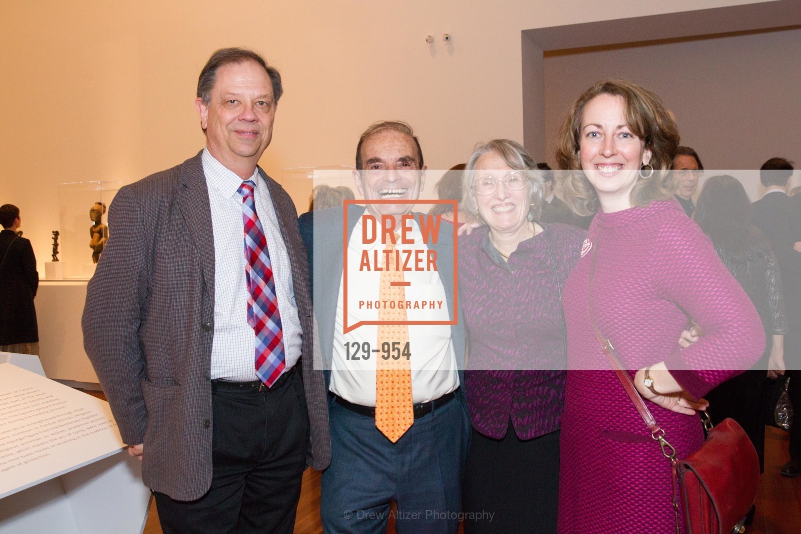 William Newsom, Lubert Stryer, Andrea Stryer, Brie Linkenhoker, Embodiments: Masterworks of African Figurative Sculpture Exhibition Opening, US, January 30th, 2015, Photo #129-954 William Newsom, Lubert Stryer, Andrea Stryer, Brie Linkenhoker, Photo #129-954