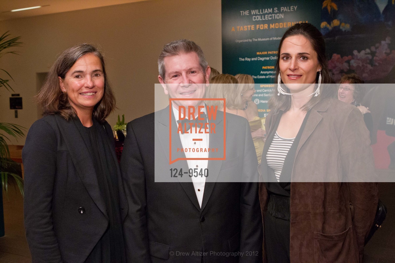 Line Ouellet, Richard Benefield, Anne Eschapasse, William S. Paley Collection: A Taste for Modernism Opening Dinner at the DE YOUNG MUSEUM, de Young Museum. 50 Hagiwara Tea Garden Drive, September 12th, 2012, Photo #124-9540 Line Ouellet, Richard Benefield, Anne Eschapasse, Photo #124-9540