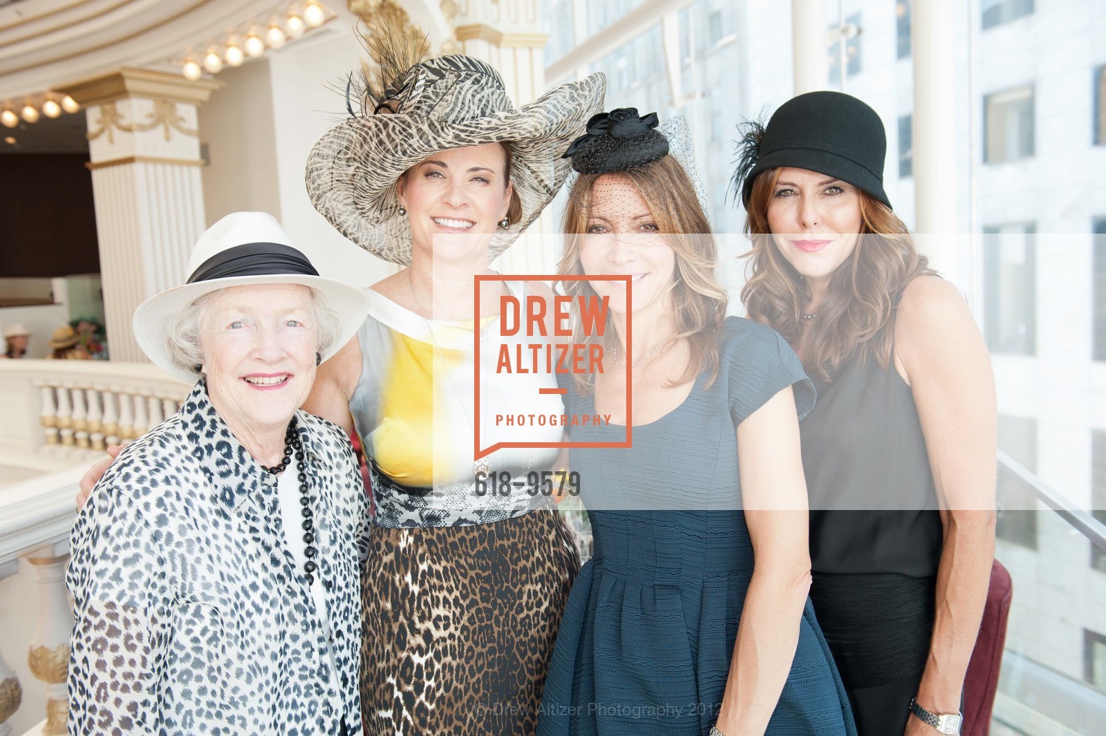 Marianne Peterson, Tanya Peterson, Mary Fulginiti, Yvonne Michaels, THE 2012 SAN FRANCISCO ZOOLOGICAL SOCIETY AUXILIARY LUNCHEON "Birds of a Feather", Neiman Marcus, The Rotunda. 150 Stockton Street, October 3rd, 2012, Photo #618-9579 Marianne Peterson, Tanya Peterson, Mary Fulginiti, Yvonne Michaels, Photo #618-9579