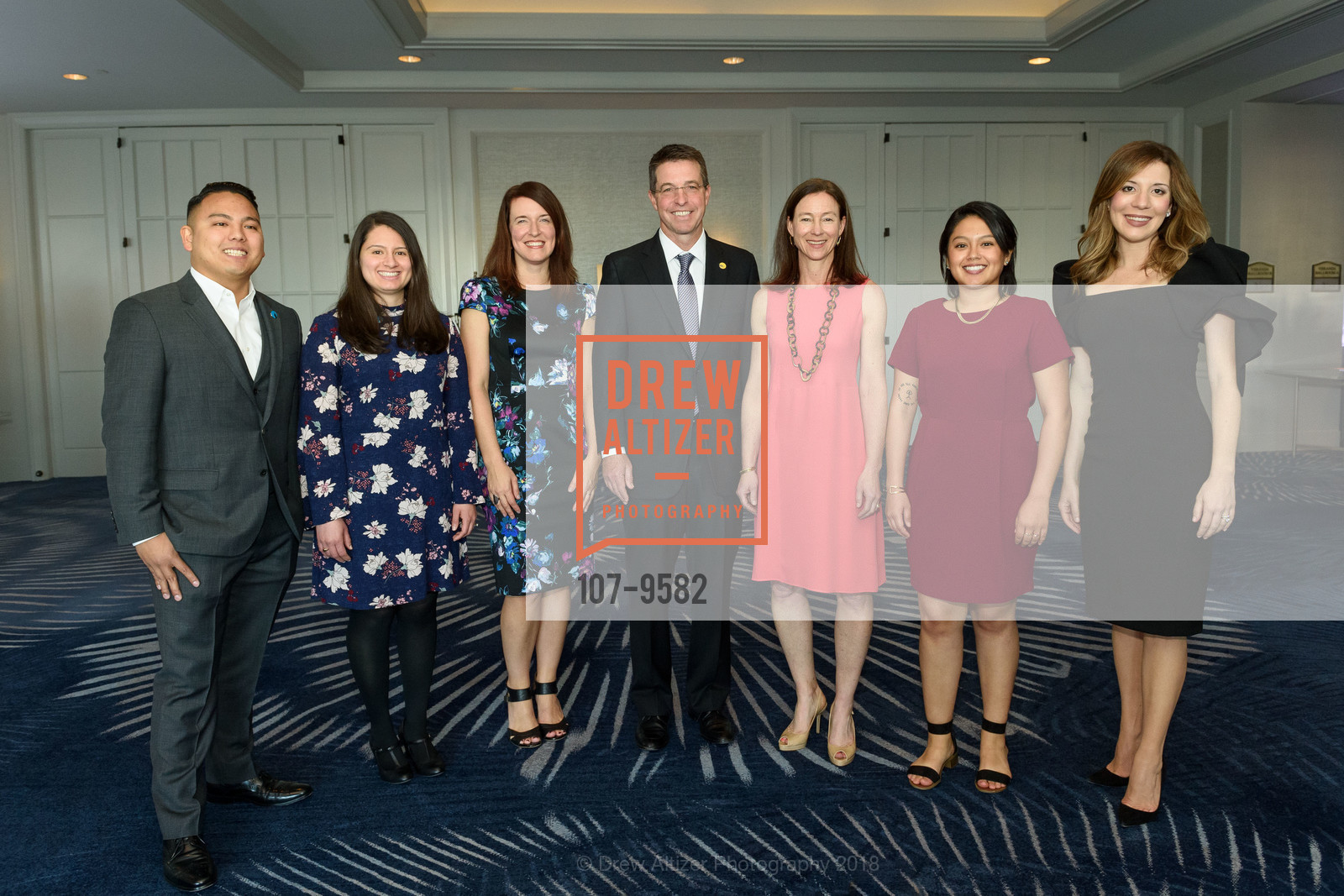 Joseph Darza, Luz Aceves, Kris Leja, Teke Kelley, Sue Tunnell, Cynthia Olivares, Jacqueline Green, Summer Search San Francisco Gala, Four Seasons. 757 Market Street, San Francisco, March 28th, 2018, Photo #107-9582 Joseph Darza, Luz Aceves, Kris Leja, Teke Kelley, Sue Tunnell, Cynthia Olivares, Jacqueline Green, Photo #107-9582