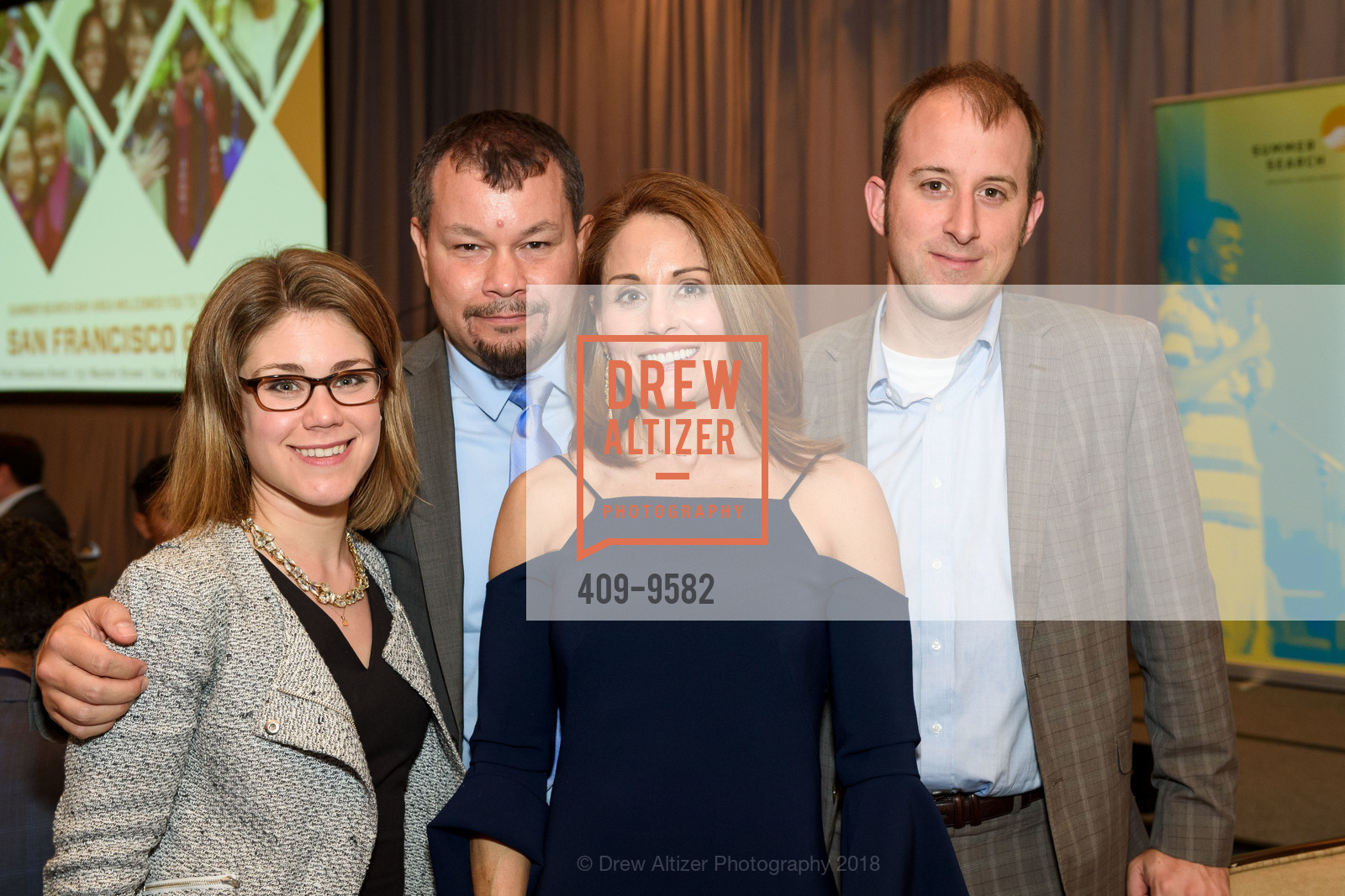 Ashlyn O'Conner, Ryan Bradley, Monica Pelz, Benjamin Vanderford, Summer Search San Francisco Gala, Four Seasons. 757 Market Street, San Francisco, March 28th, 2018, Photo #409-9582 Ashlyn O'Conner, Ryan Bradley, Monica Pelz, Benjamin Vanderford, Photo #409-9582