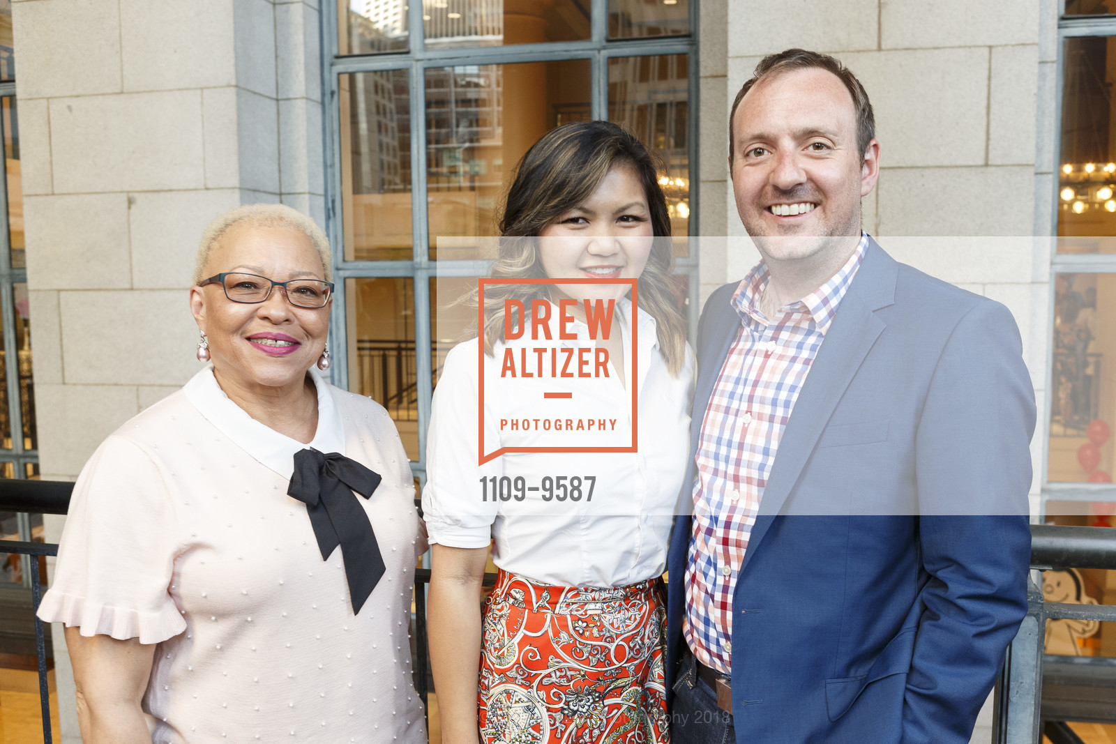 Cecilia Thomas, Karen Stander, Colt Stander, Compass Family Services Spring Benefit 2018, Bently Reserve. 301 Battery, March 28th, 2018, Photo #1109-9587 Cecilia Thomas, Karen Stander, Colt Stander, Photo #1109-9587