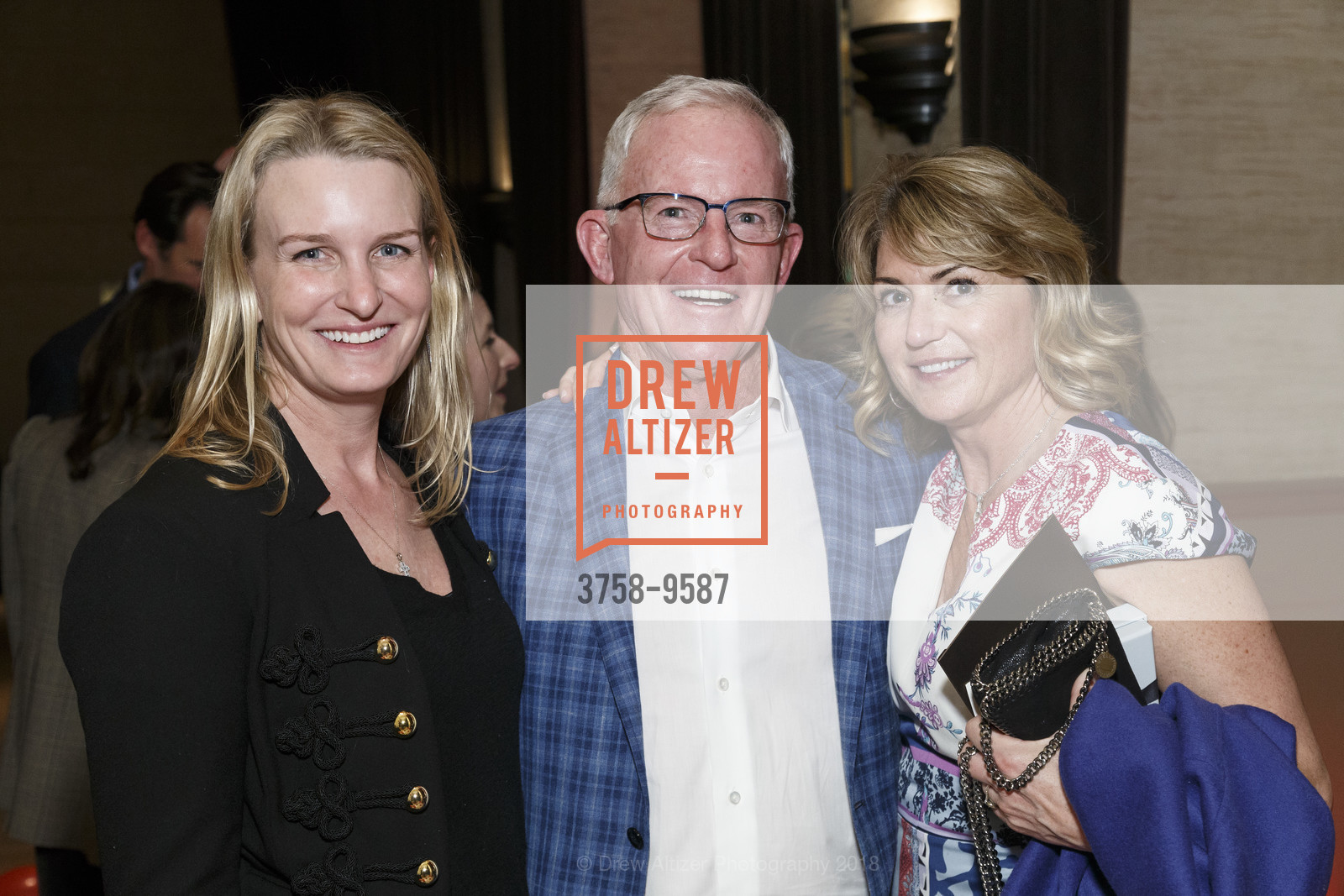 Katherine Kilroy, Don Kilroy, Christine Kirwitz, Compass Family Services Spring Benefit 2018, Bently Reserve. 301 Battery, March 28th, 2018, Photo #3758-9587 Katherine Kilroy, Don Kilroy, Christine Kirwitz, Photo #3758-9587