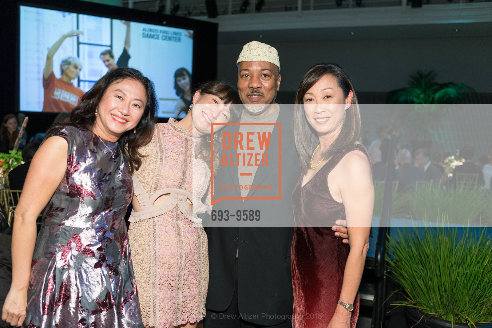 Rosa Ling, Angela Shiu, Alonzo King, Lucia Choi-Dalton, ALONZO KING LINES BALLET 35th Anniversary Gala 2018, Yerba Buena Center for the Arts. 700 Howard Street, April 7th, 2018, Photo #693-9589 Rosa Ling, Angela Shiu, Alonzo King, Lucia Choi-Dalton, Photo #693-9589