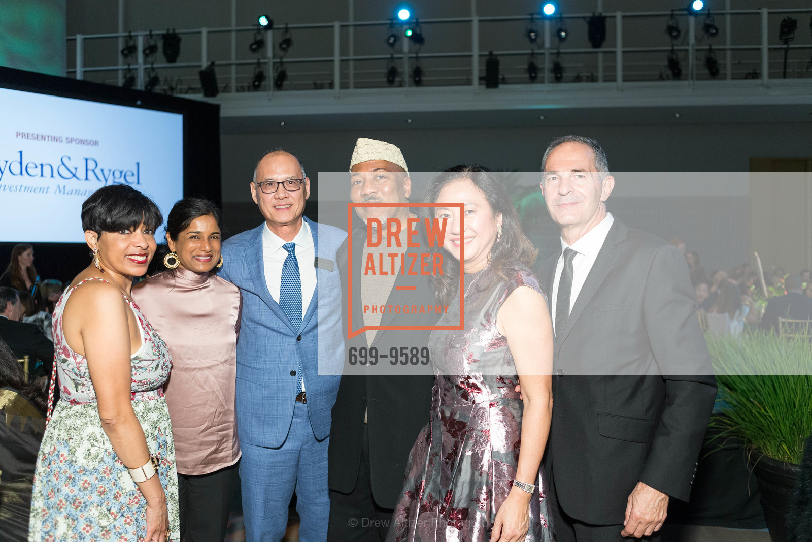 Soraya Rios, Nisha Krishnaiah, Al Wong, Alonzo King, Rosa Ling, Mauro Oliveira, ALONZO KING LINES BALLET 35th Anniversary Gala 2018, Yerba Buena Center for the Arts. 700 Howard Street, April 7th, 2018, Photo #699-9589 Soraya Rios, Nisha Krishnaiah, Al Wong, Alonzo King, Rosa Ling, Mauro Oliveira, Photo #699-9589