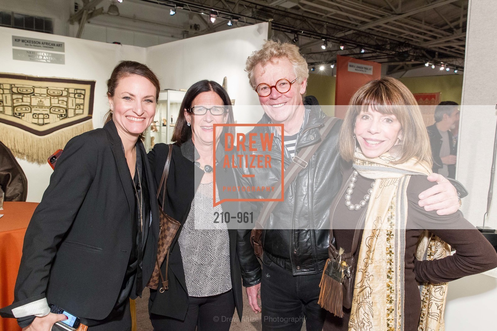 Susan Kloman, Ellanor Notides, Terence Clarke, Beatrice Bowles, FINE ARTS MUSEUMS OF SAN FRANCISCO'S Tribal & Textile Arts Opening Preview Gala, US, February 6th, 2015, Photo #210-961 Susan Kloman, Ellanor Notides, Terence Clarke, Beatrice Bowles, Photo #210-961