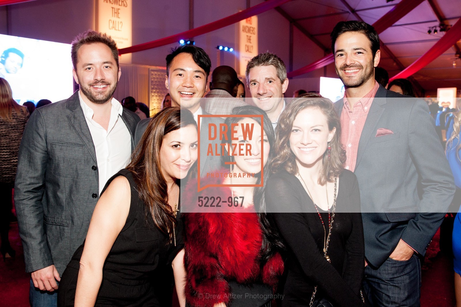 Drew Houston, Jennifer Lujan, Johnny Lin, Yuan Chang, Stuart Canning, Miranda Morgan, Noah Lichtenstein, SAN FRANCISCO GENERAL HOSPITAL FOUNDATION Presents Hearts After Dark 2015, US, February 13th, 2015, Photo #5222-967 Drew Houston, Jennifer Lujan, Johnny Lin, Yuan Chang, Stuart Canning, Miranda Morgan, Noah Lichtenstein, Photo #5222-967