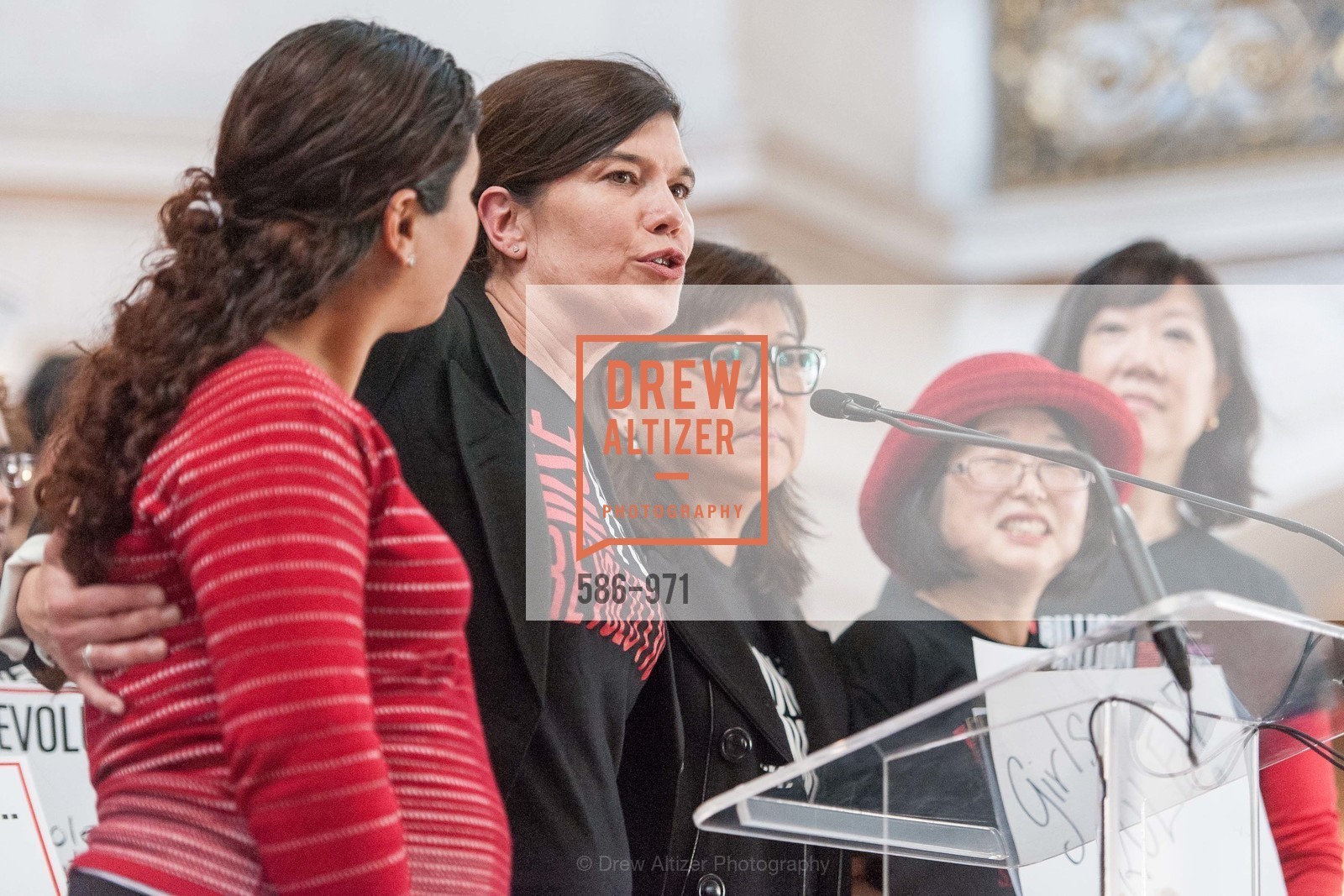 Diana Oliva-Aroche, Susan Swan, Marily Mondejar, Emily Murase, One Billion Rising San Francisco, US, February 13th, 2015, Photo #586-971 Diana Oliva-Aroche, Susan Swan, Marily Mondejar, Emily Murase, Photo #586-971