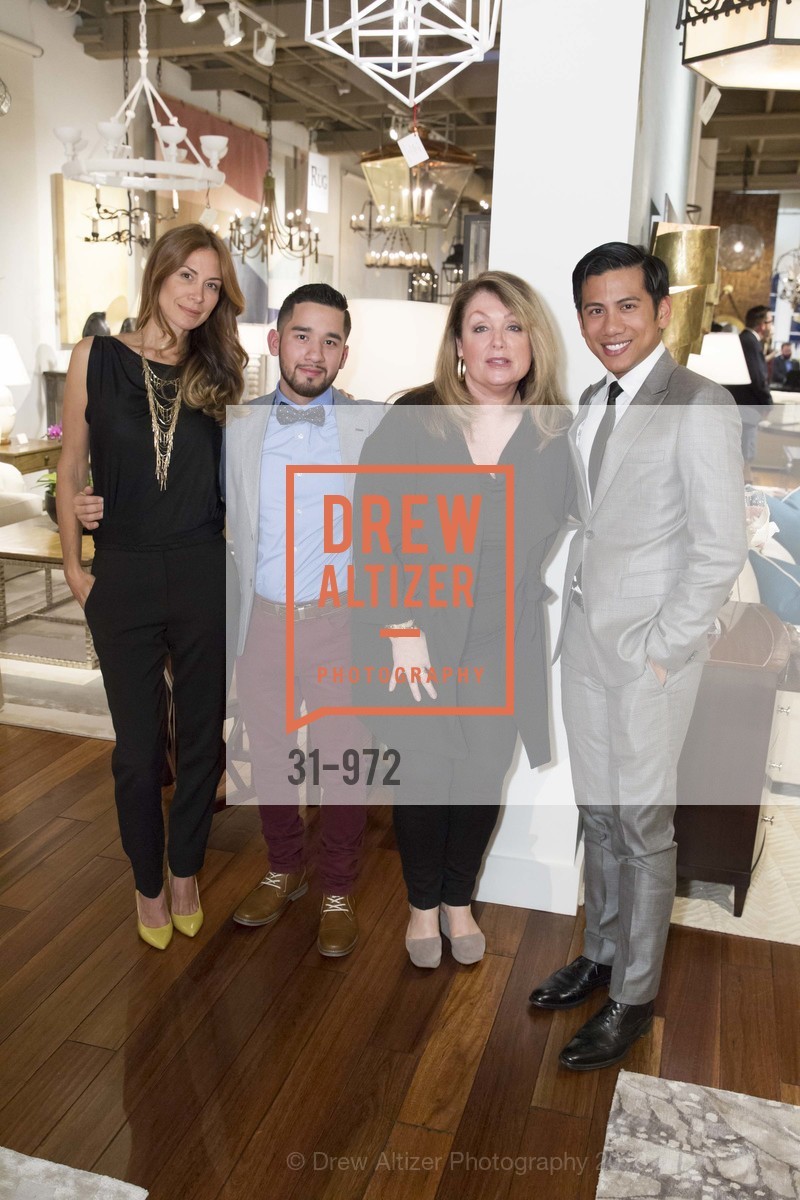 Una Malan, Fernando Gomez, Wendy Nichol, Alexander Bie, Designer Cocktail Party at Hewn, Hewn Showroom. 101 Henry Adams St., Ste. 480, February 23rd, 2016, Photo #31-972 Una Malan, Fernando Gomez, Wendy Nichol, Alexander Bie, Photo #31-972