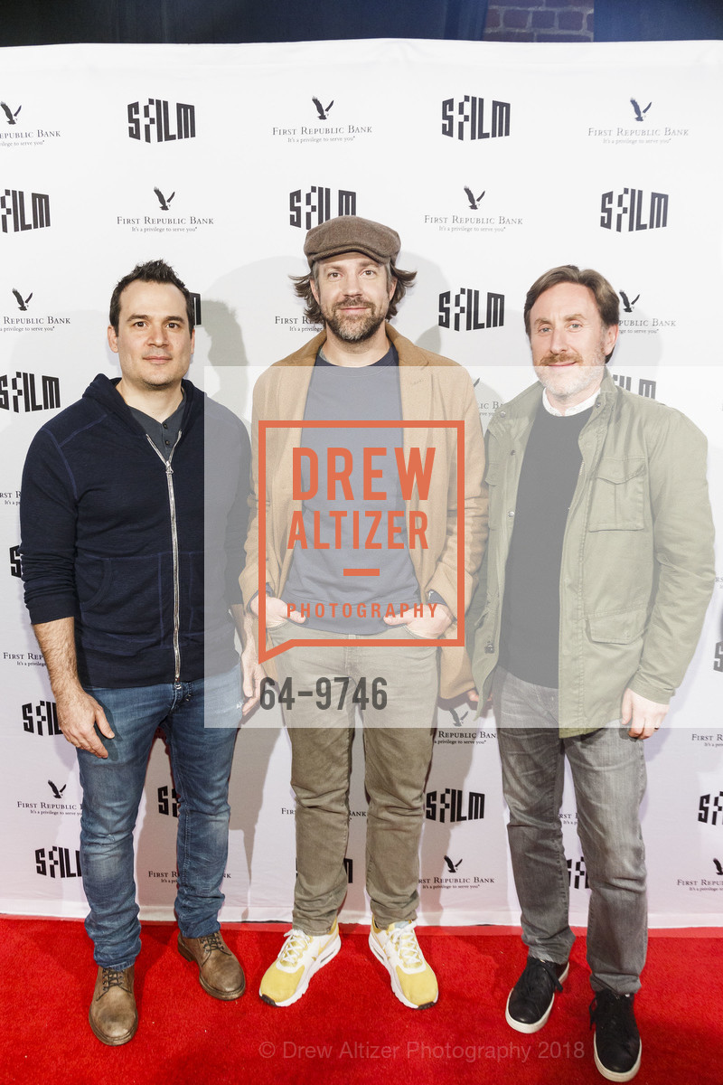 Mark Raso, Jason Sudeikis, Jonathan Tropper, KODACHROME Arrivals: SFFILM Festival 2018, Victoria Theatre. 2961 16th Street, April 7th, 2018, Photo #64-9746 Mark Raso, Jason Sudeikis, Jonathan Tropper, Photo #64-9746