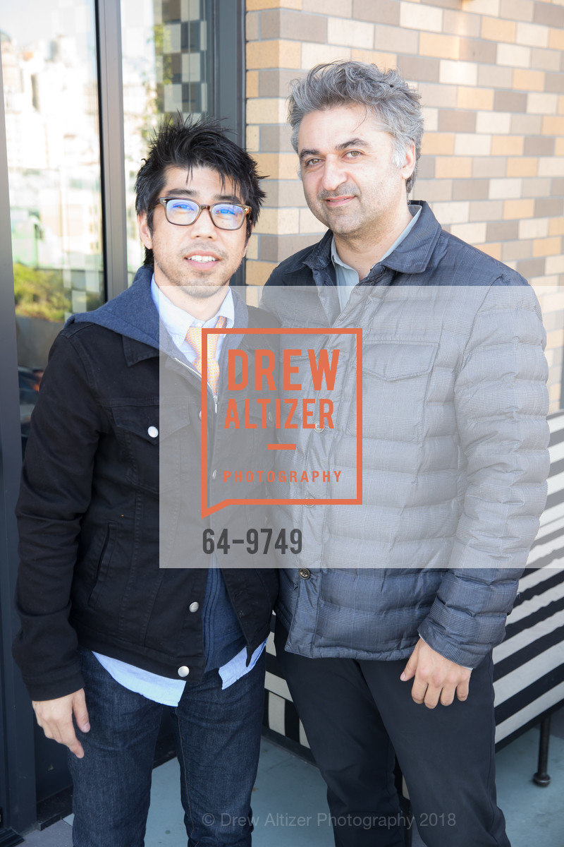 Kevin Iwashina, Hooman Khalili, SFFILM Festival 2018 Donor Party, Charmaine's. 45 McAllister Street, April 8th, 2018, Photo #64-9749 Kevin Iwashina, Hooman Khalili, Photo #64-9749