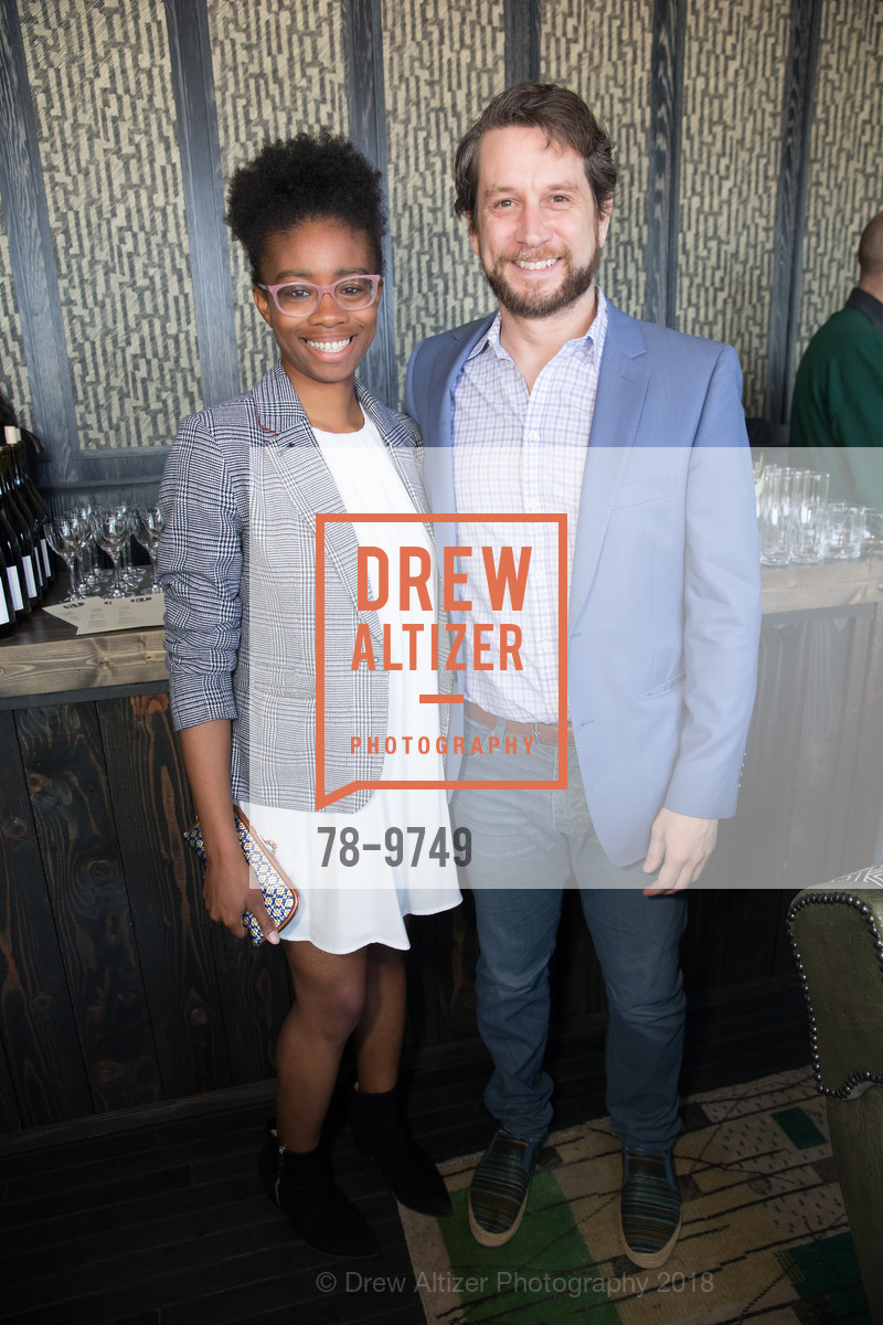 Jaimi Cook, John O'Rourke, SFFILM Festival 2018 Donor Party, Charmaine's. 45 McAllister Street, April 8th, 2018, Photo #78-9749 Jaimi Cook, John O'Rourke, Photo #78-9749